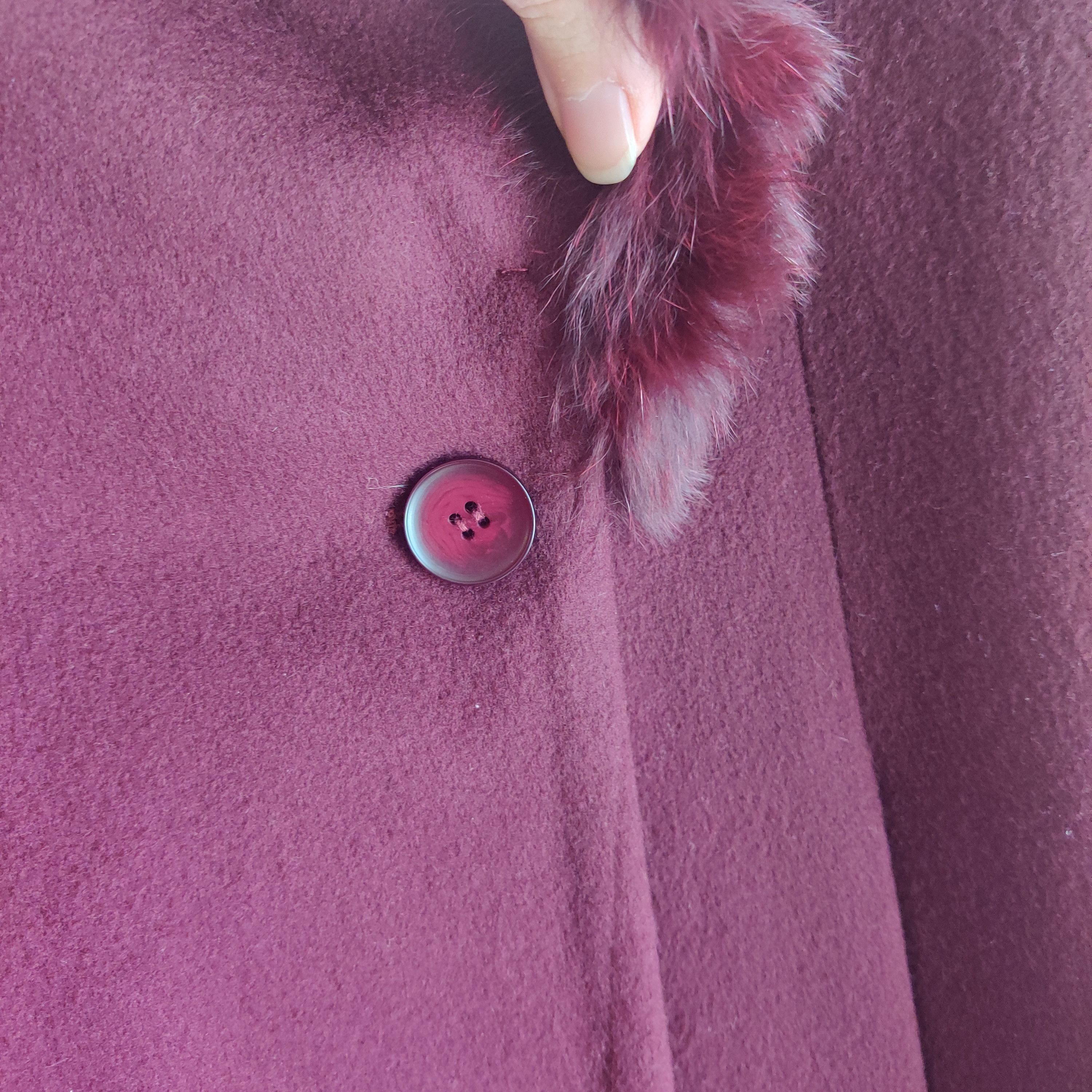 Loro Piana Loro Piana Caruana 100% Wool Coat w/ Saga Fox Fur Trim Size L / US 10 / IT 46 - 3 Thumbnail