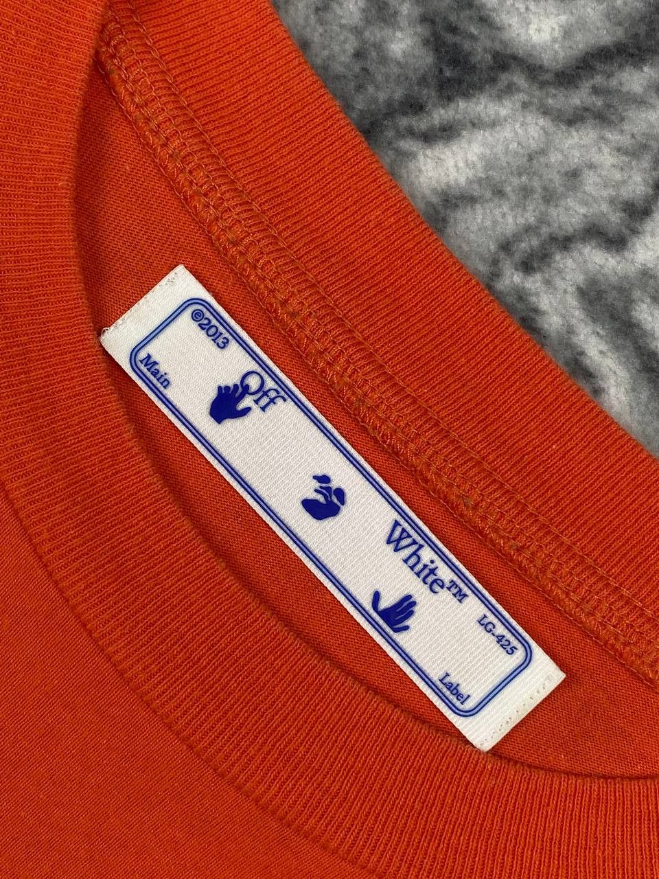 Off-White Off-White Workers T-Shirt Big Logo Men Size M Orange Size US M / EU 48-50 / 2 - 4 Thumbnail
