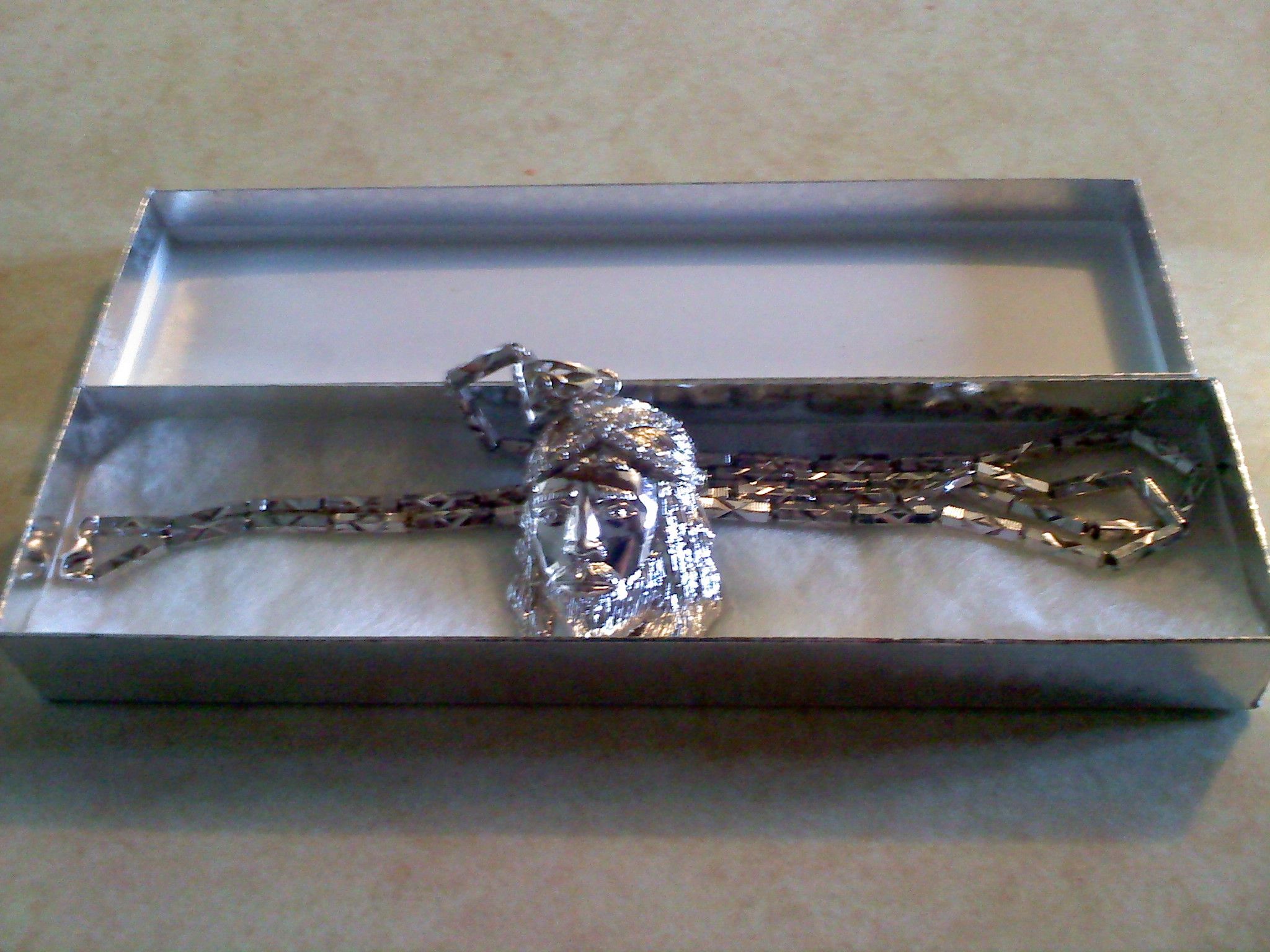 Other JESUS PENDANT WITH CHAIN 28" INCH SILVER PLATED NEW WITH BOX Size ONE SIZE - 1 Thumbnail