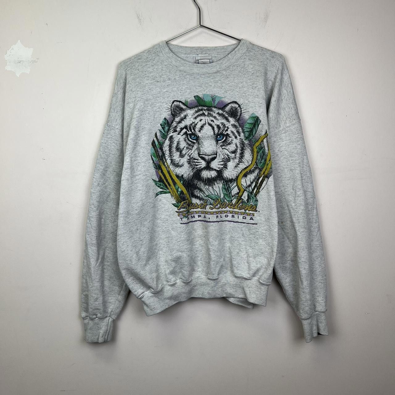 Designer Vintage Busch Gardens Tiger Sweatshirt Santee USA XL Size US L / EU 52-54 / 3 - 1 Thumbnail