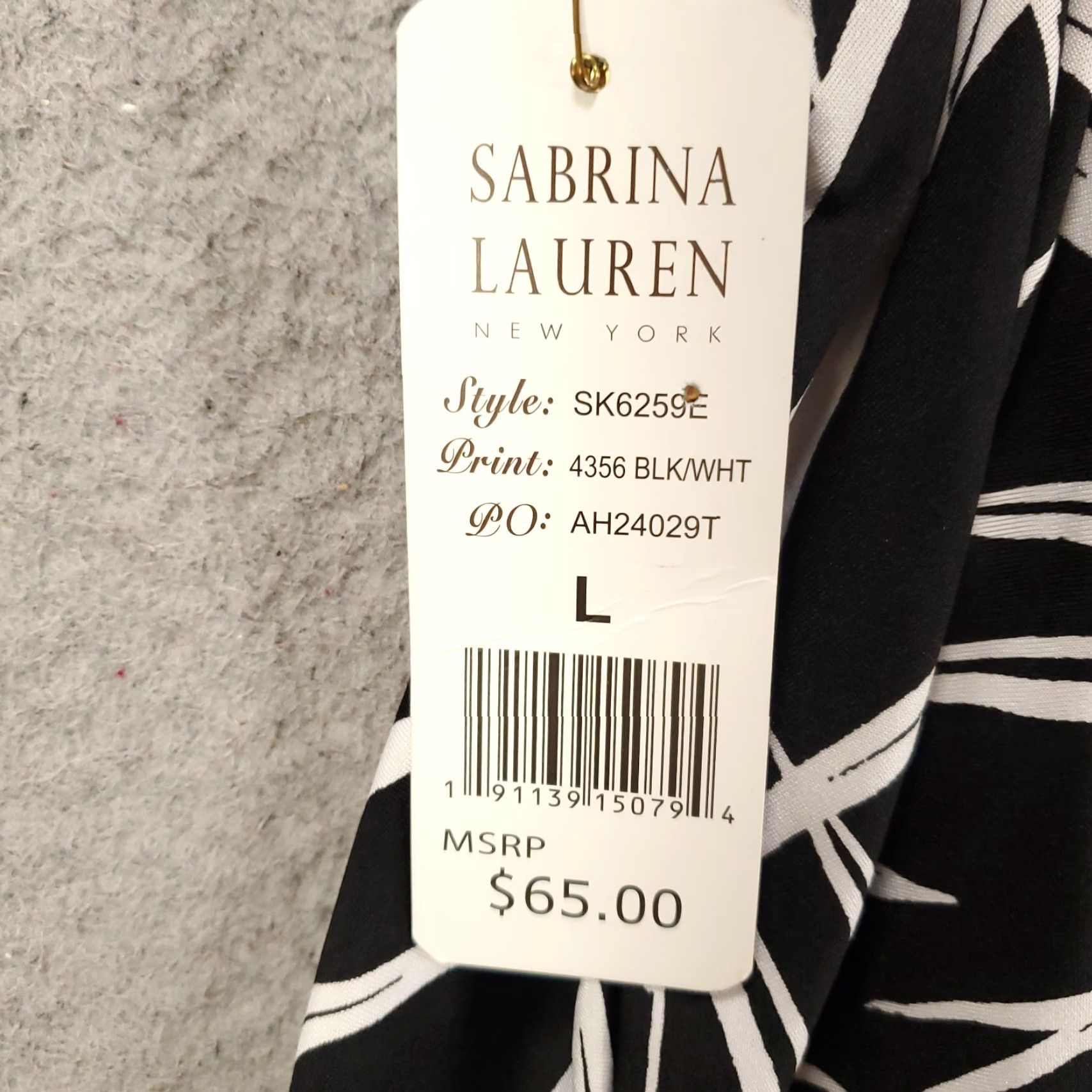 Vintage Sabrina Lauren New Long Dress Womens Size Large Maxi Tropical Black White Ferns Layered NWT Size L / US 10 / IT 46 - 7 Thumbnail