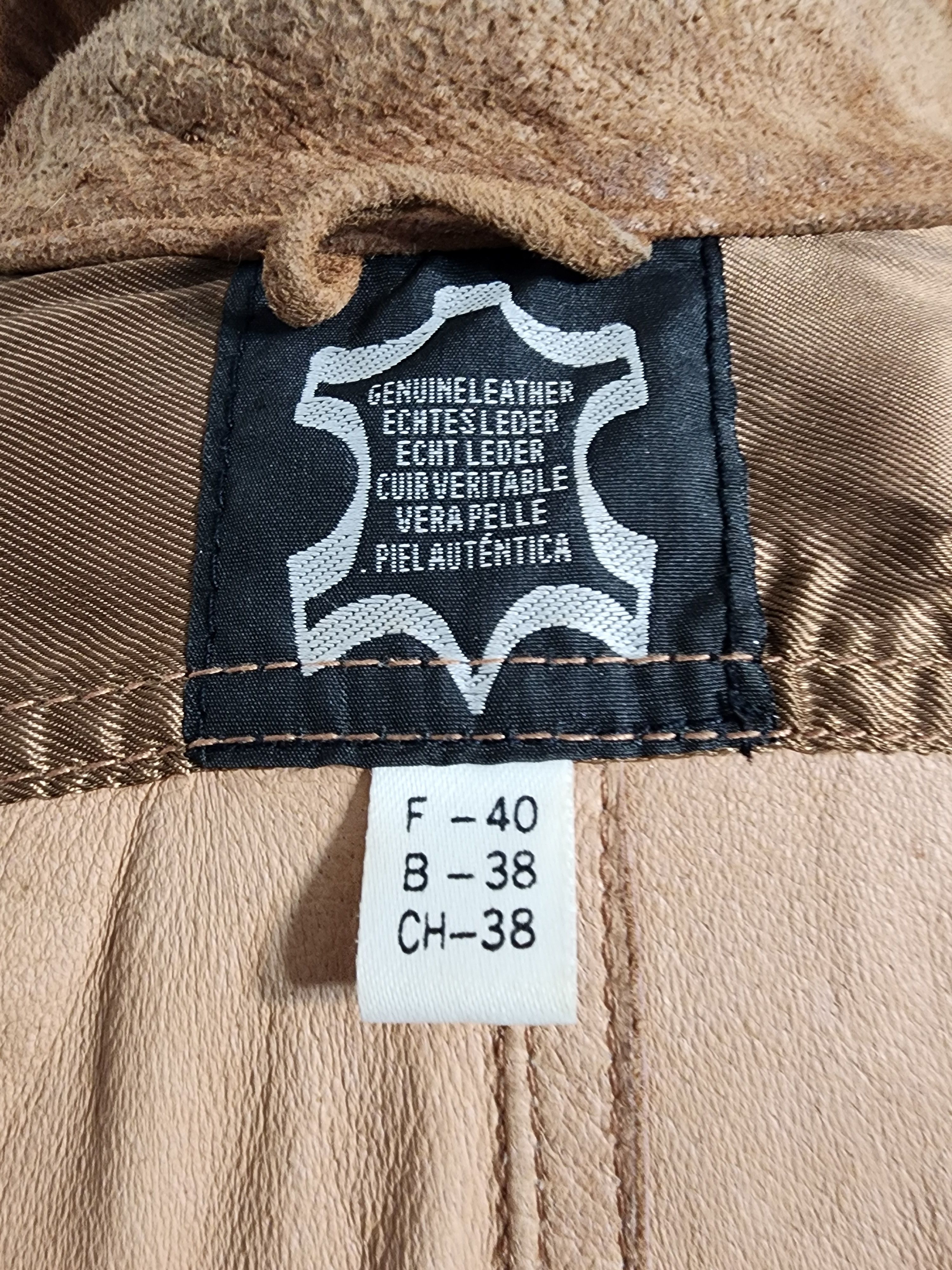 Genuine Leather Women's Suede Shirt: Brown Leather Simple Style Size XL / US 12-14 / IT 48-50 - 8 Thumbnail