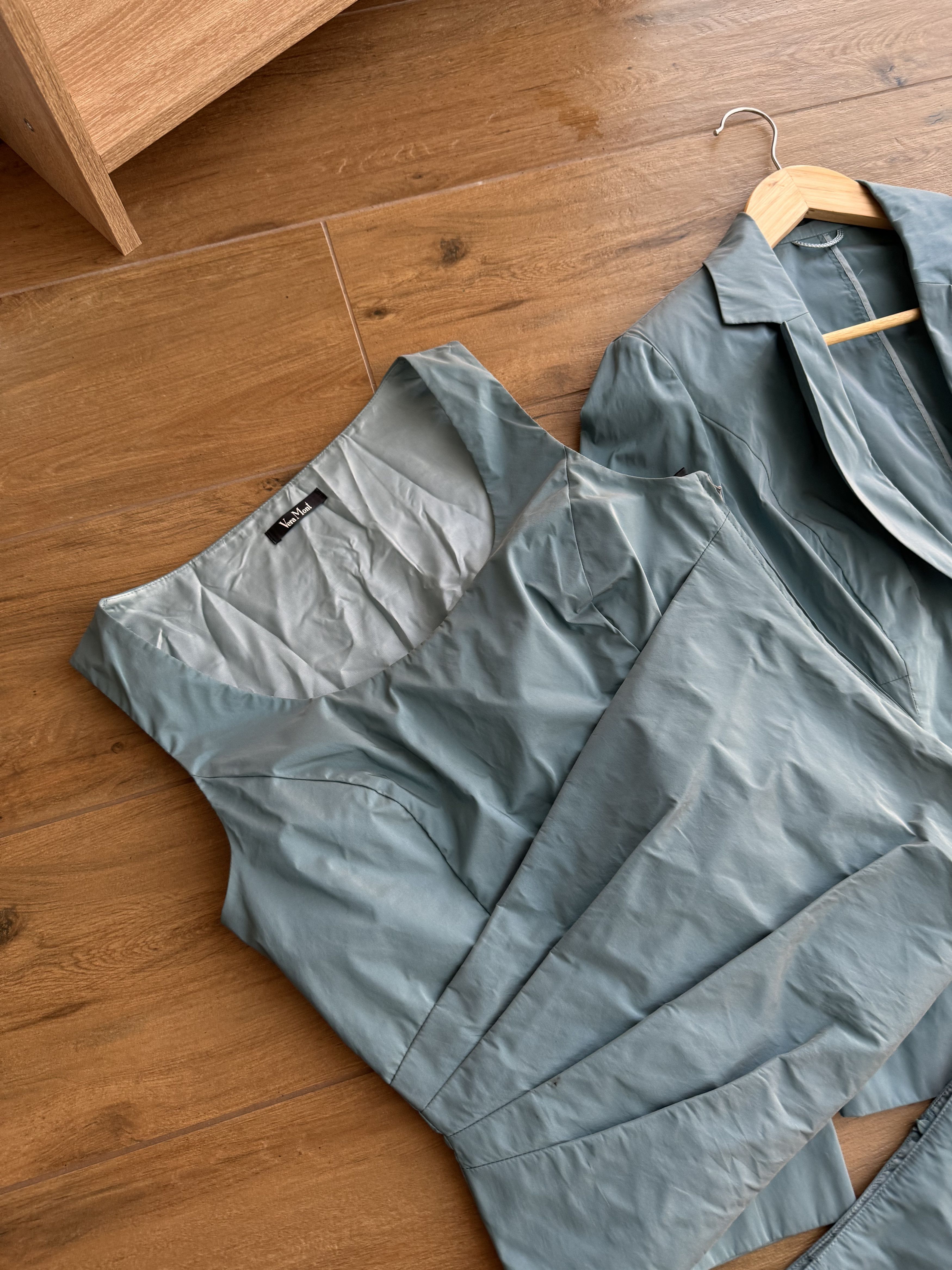 Japanese Brand Vintage Vera Mont Luxury Ocean Blue 3 Item Set Suit Size S / US 4 / IT 40 - 6 Thumbnail