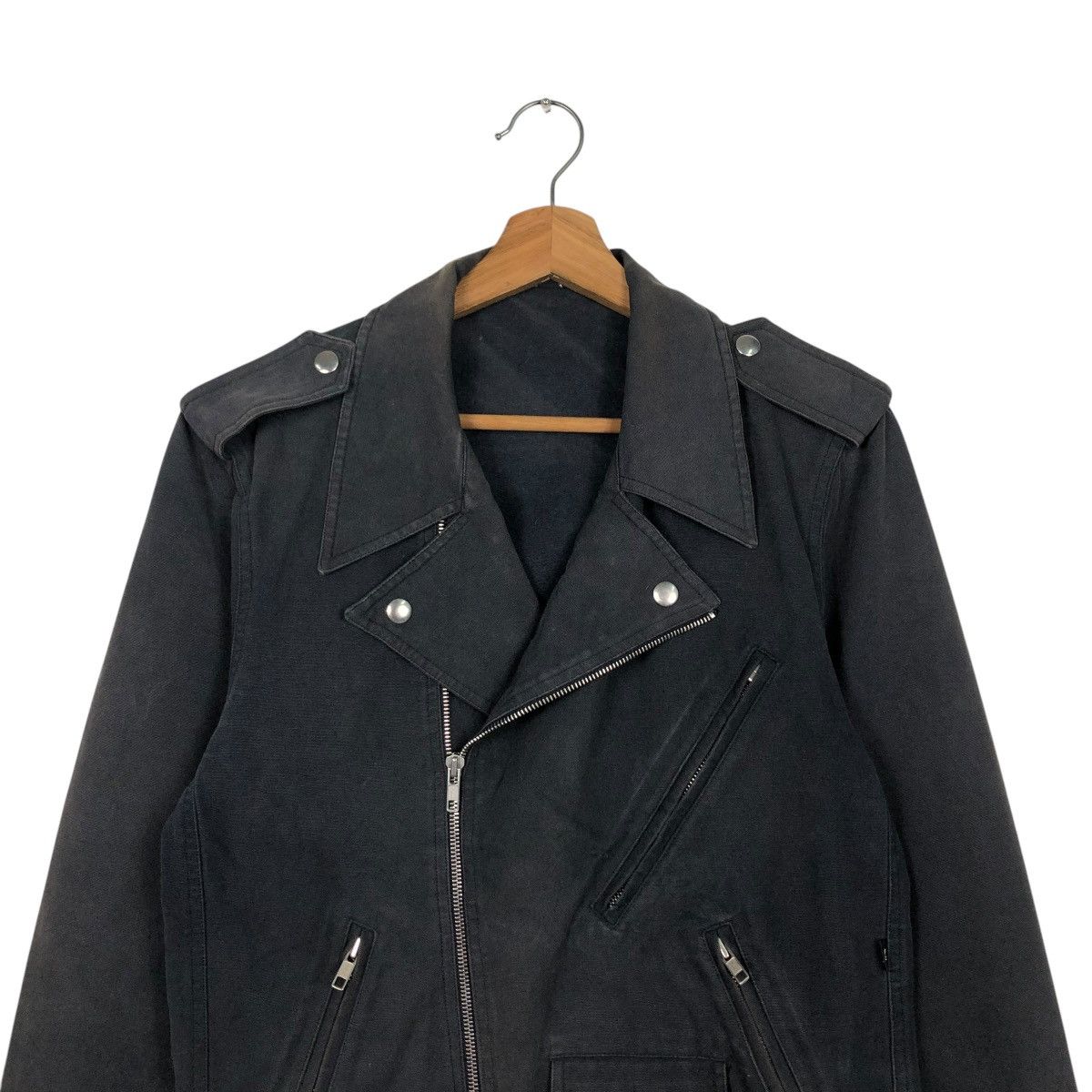 agnes b. 🔥CROPPED BIKER JACKET AGNES B. DOUBLE COLLAR Size US S / EU 44-46 / 1 - 5 Thumbnail