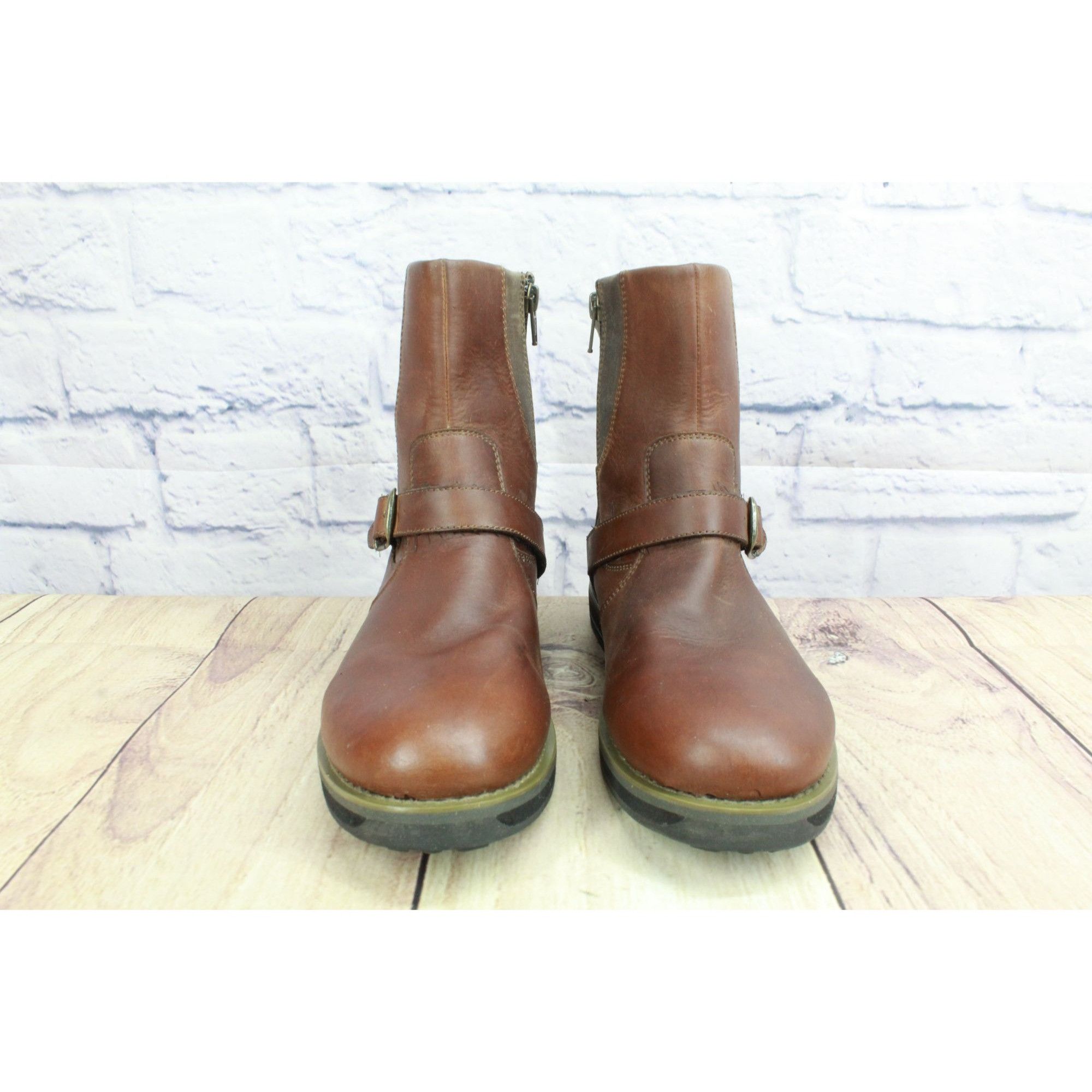 L.L. Bean × Leather LL Bean Park Ridge Leather Side Zip Buckle Casual Boots Size US 7 / IT 37 - 4 Thumbnail