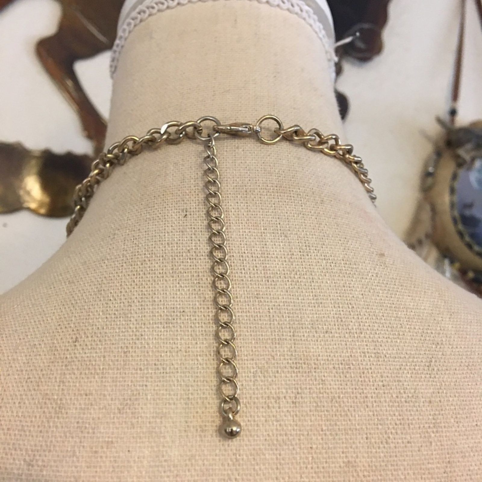 Vintage Vintage cabochon stone statement necklace Size ONE SIZE - 5 Thumbnail