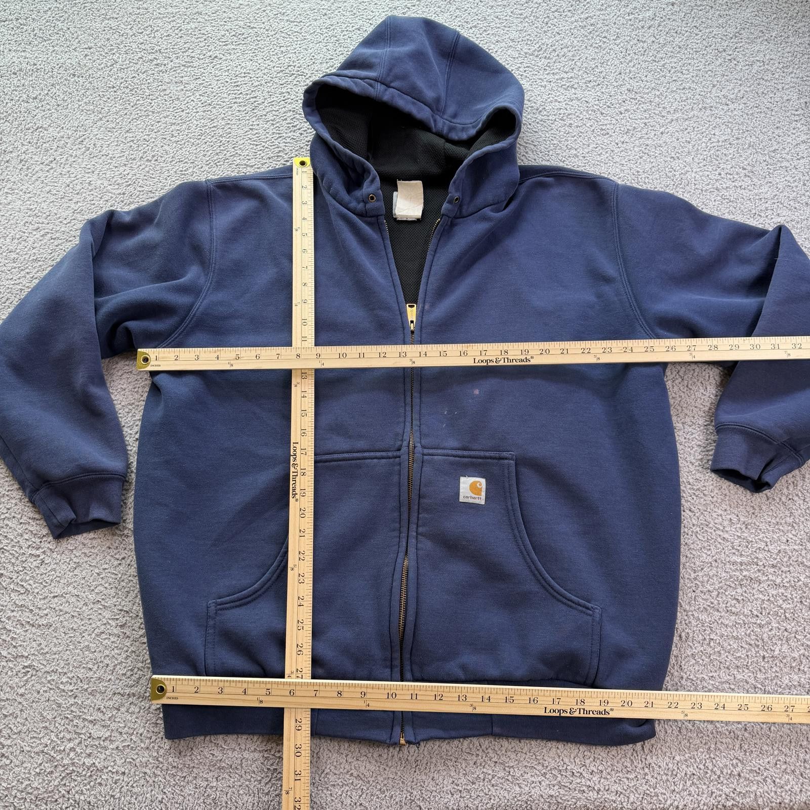 Carhartt Carhartt J140 Navy Blue Full Zip Hooded Jacket XL Thermal Size US XL / EU 56 / 4 - 3 Thumbnail