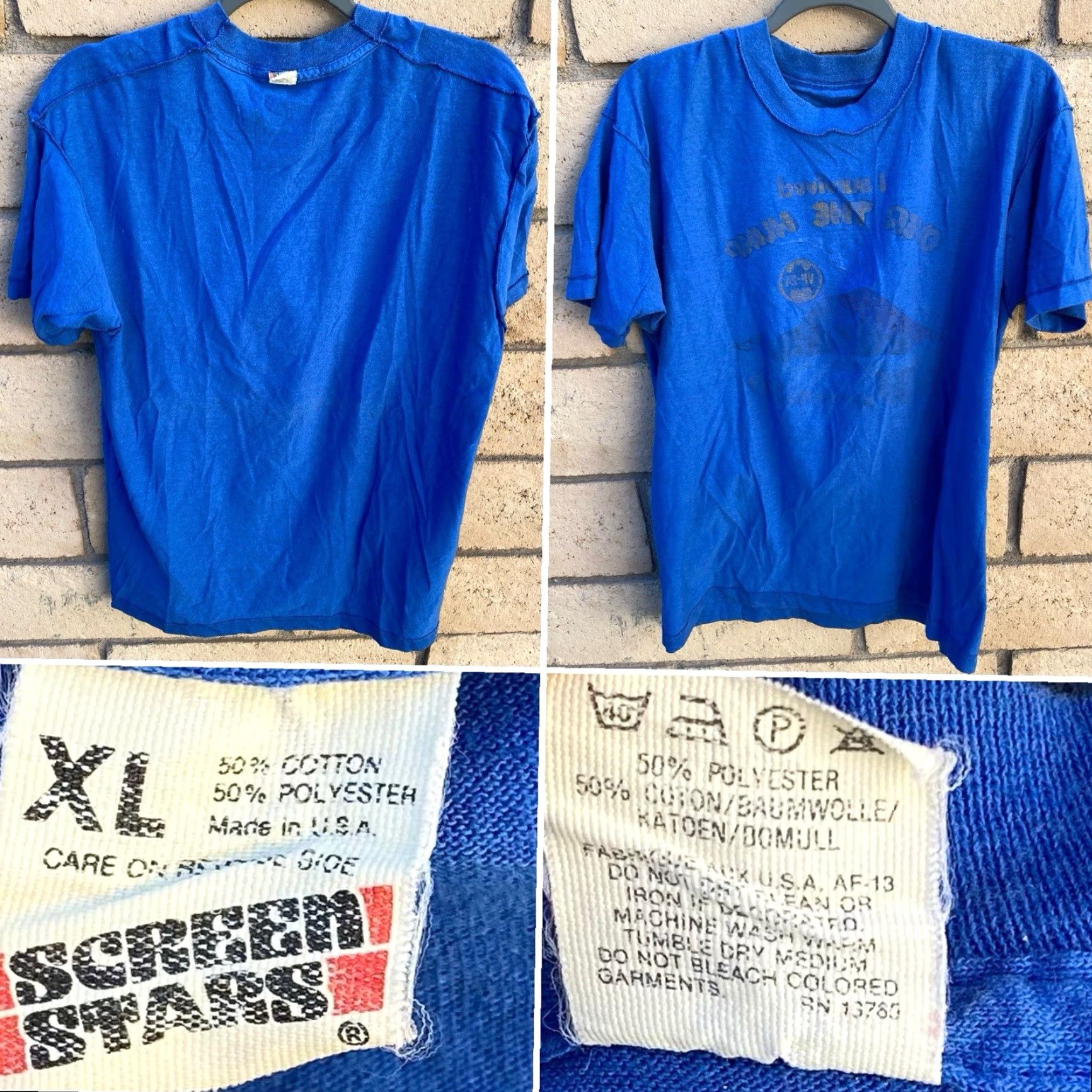 Vintage VINTAGE Screen Stars T-Shirt Navy VP-24 80s 89 Battle Hat 1800s? Size US XL / EU 56 / 4 - 5 Thumbnail