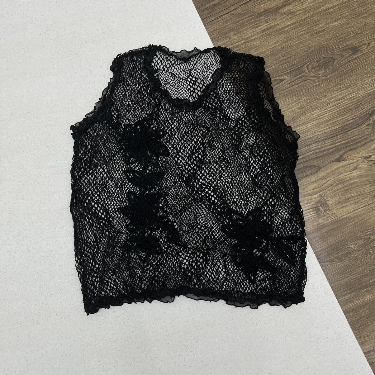 Japanese Brand SLEEVLES JAPANESE MESH TRANSPARENT GOTHIC ISSEY YOHJI STYLE Size US L / EU 52-54 / 3 - 4 Thumbnail