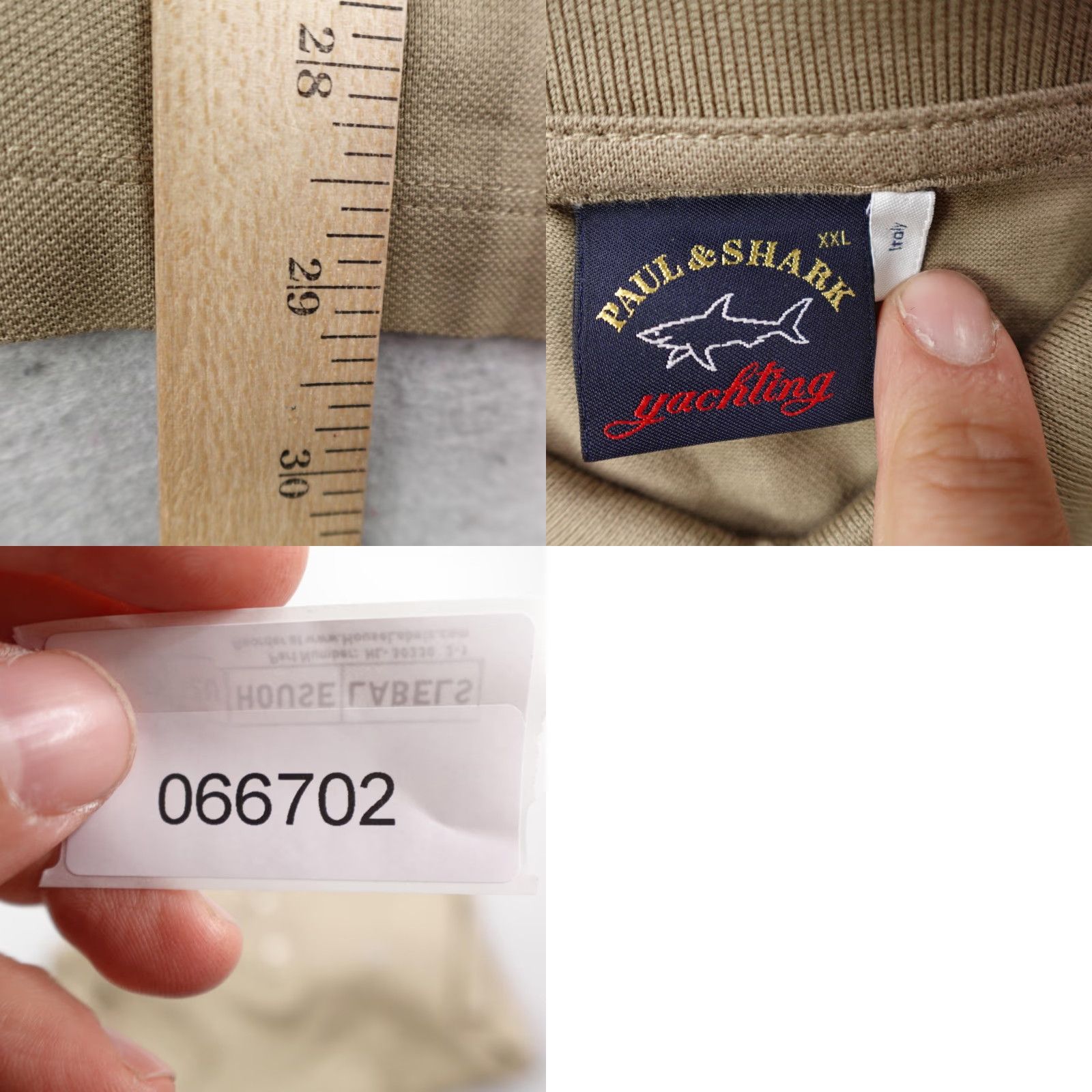 Paul & Shark Paul & Shark Yachting Polo Shirt Mens XXL Beige Khaki Tan Made In Italy Cotton Size US XXL / EU 58 / 5 - 8 Thumbnail