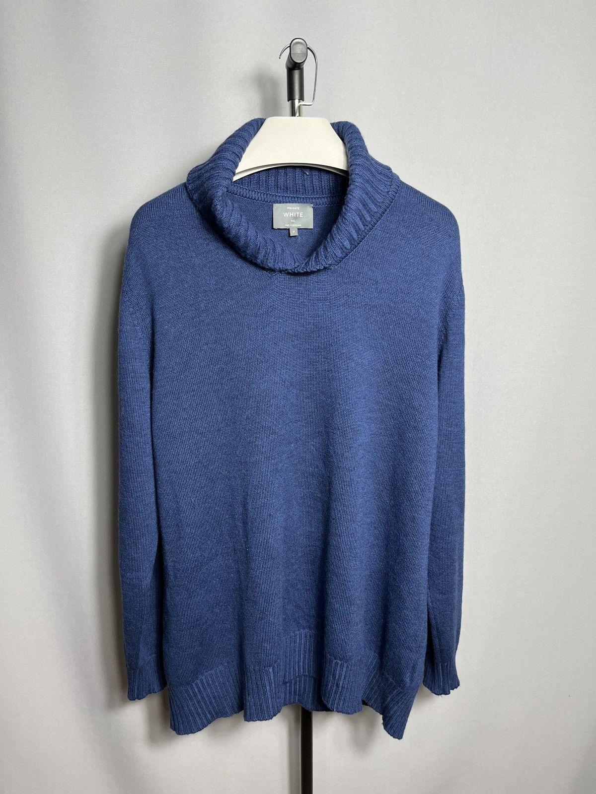 Private White V.C. private white vc sweater mens wool knit blue long sleeve Size US XL / EU 56 / 4 - 1 Thumbnail