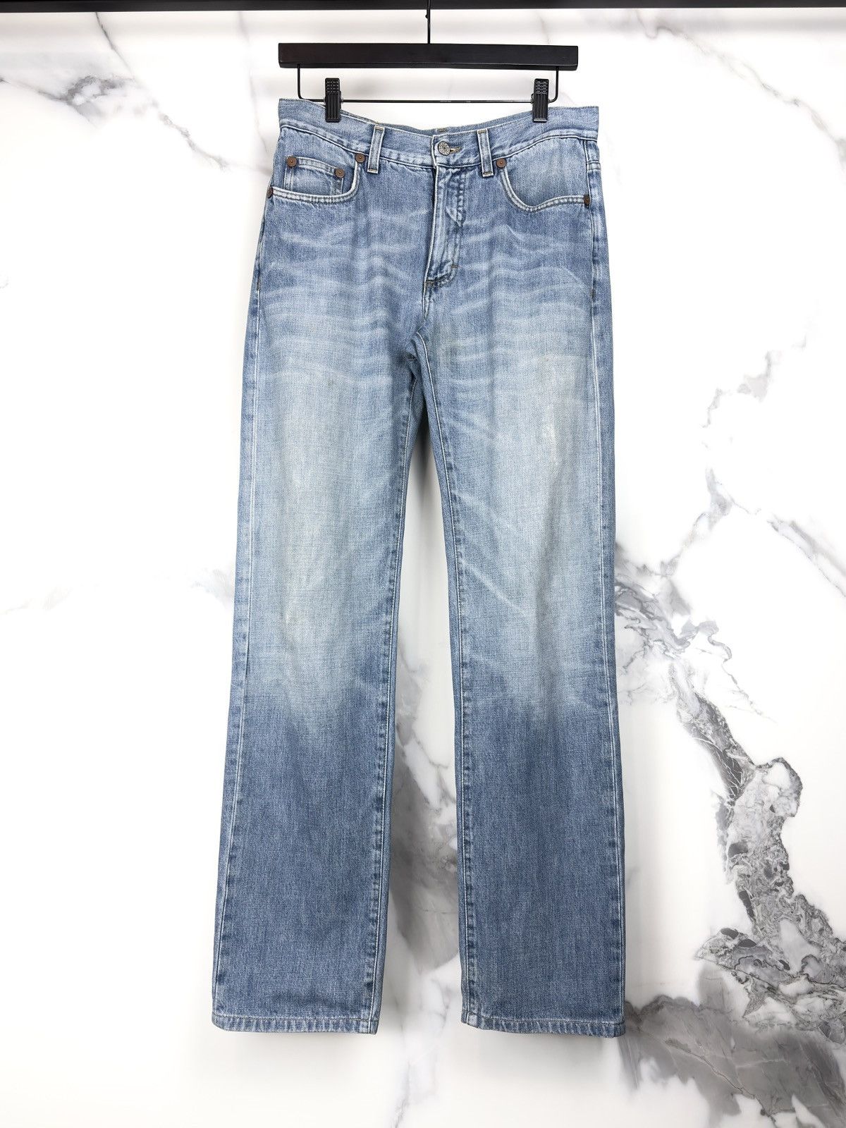 Gucci Tom Ford Vintage Lightwash Faded Blue Denim Jeans