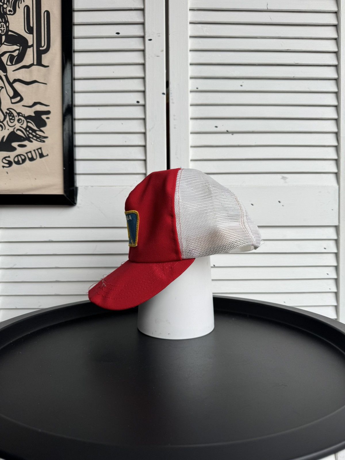 Other Vintage Alaska Patch Trucker Cap Distressed Red Mesh Hat Size ONE SIZE - 4 Thumbnail