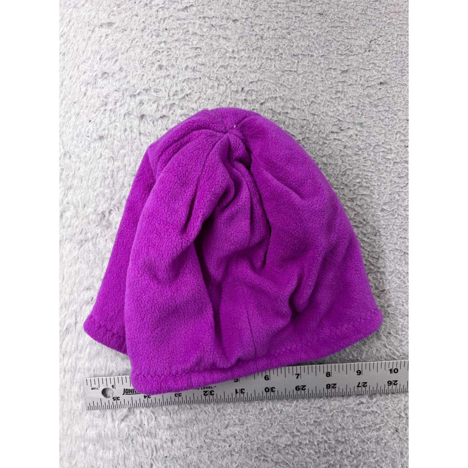 Vintage Beanie One Size Purple White Knit Lined Acrylic Polyester Snow Ski Womens Size ONE SIZE - 2 Thumbnail