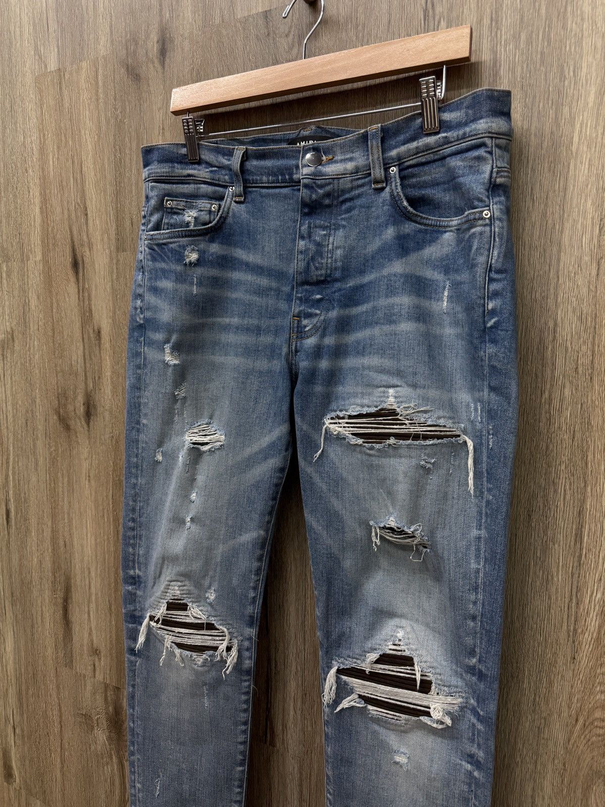 Amiri Amiri MX1 Blue Denim Brown MX1s Size US 34 / EU 50 - 4 Thumbnail