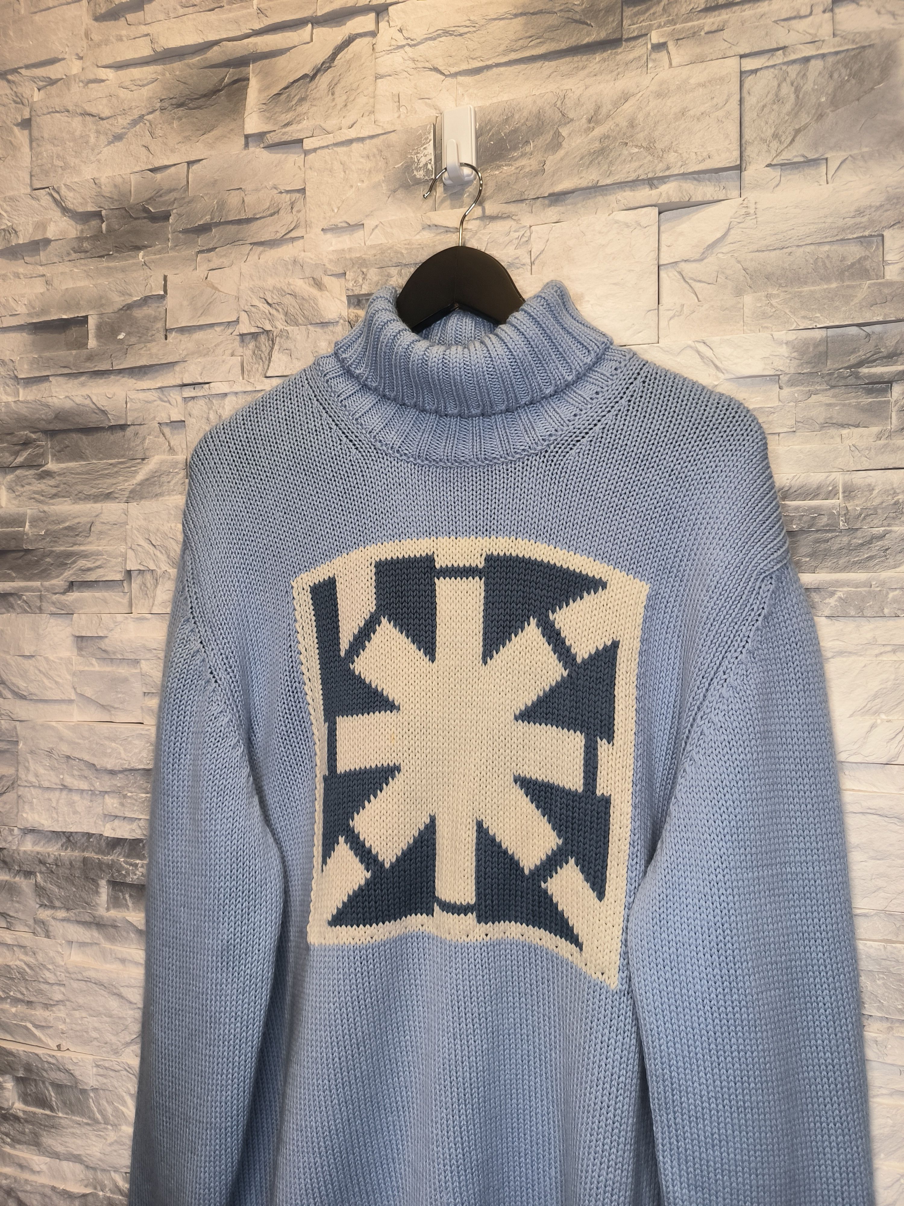 Bogner Vintage Bogner Baby Blue Turtleneck Wool Knitwear Size US L / EU 52-54 / 3 - 2 Thumbnail