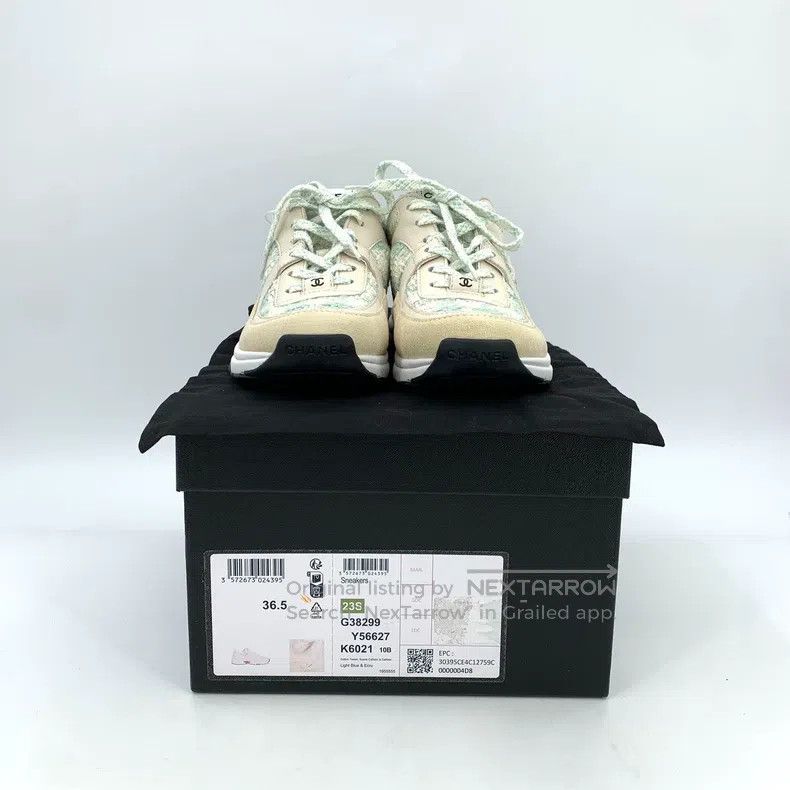 Chanel Chanel Colour block logo woven laces casual sneakers Size US 6 / IT 36 - 9 Thumbnail