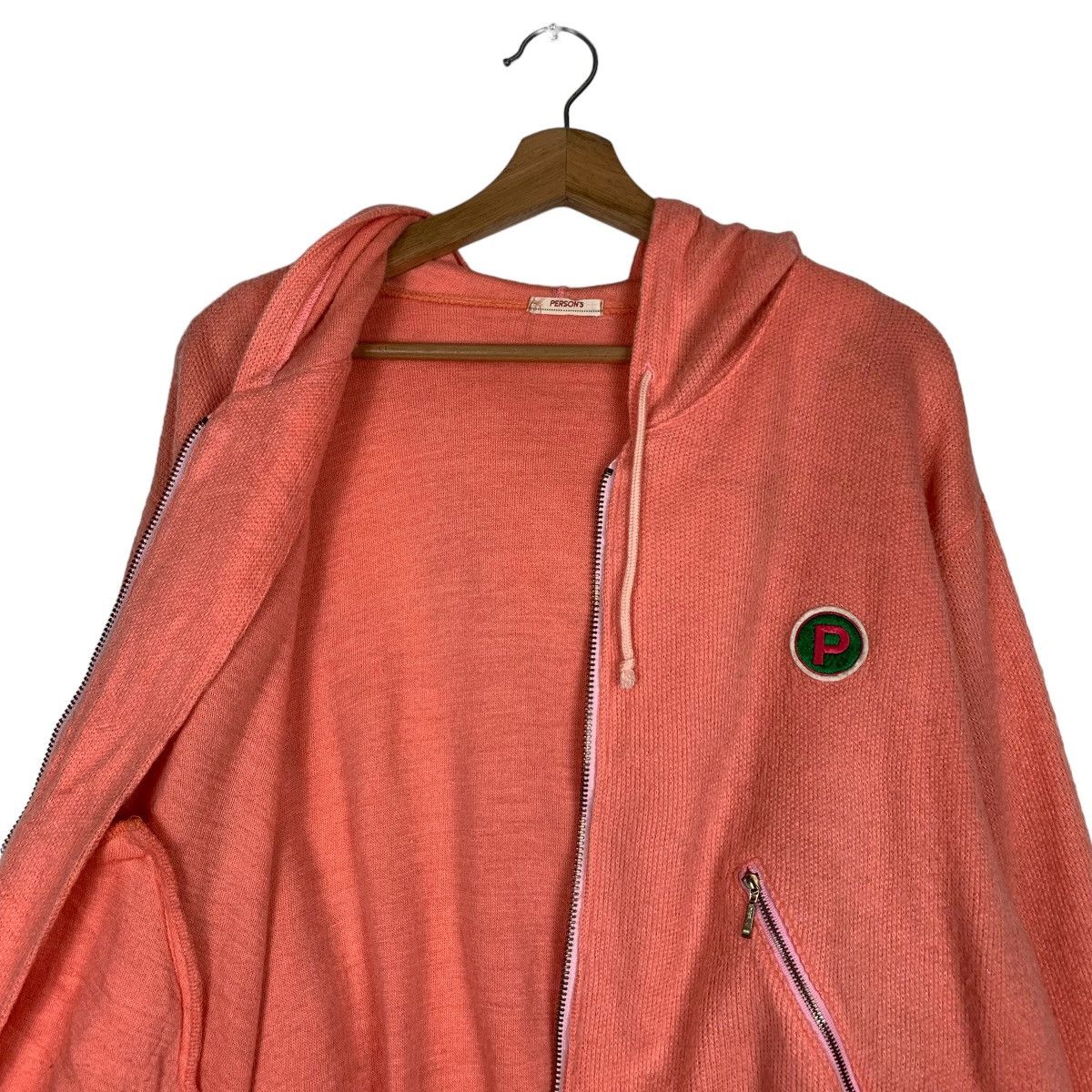 PERSON'S PERSON’S Small P Logo Zipper Hoodies Sweatshirt #0876-C39 Size US L / EU 52-54 / 3 - 9 Thumbnail