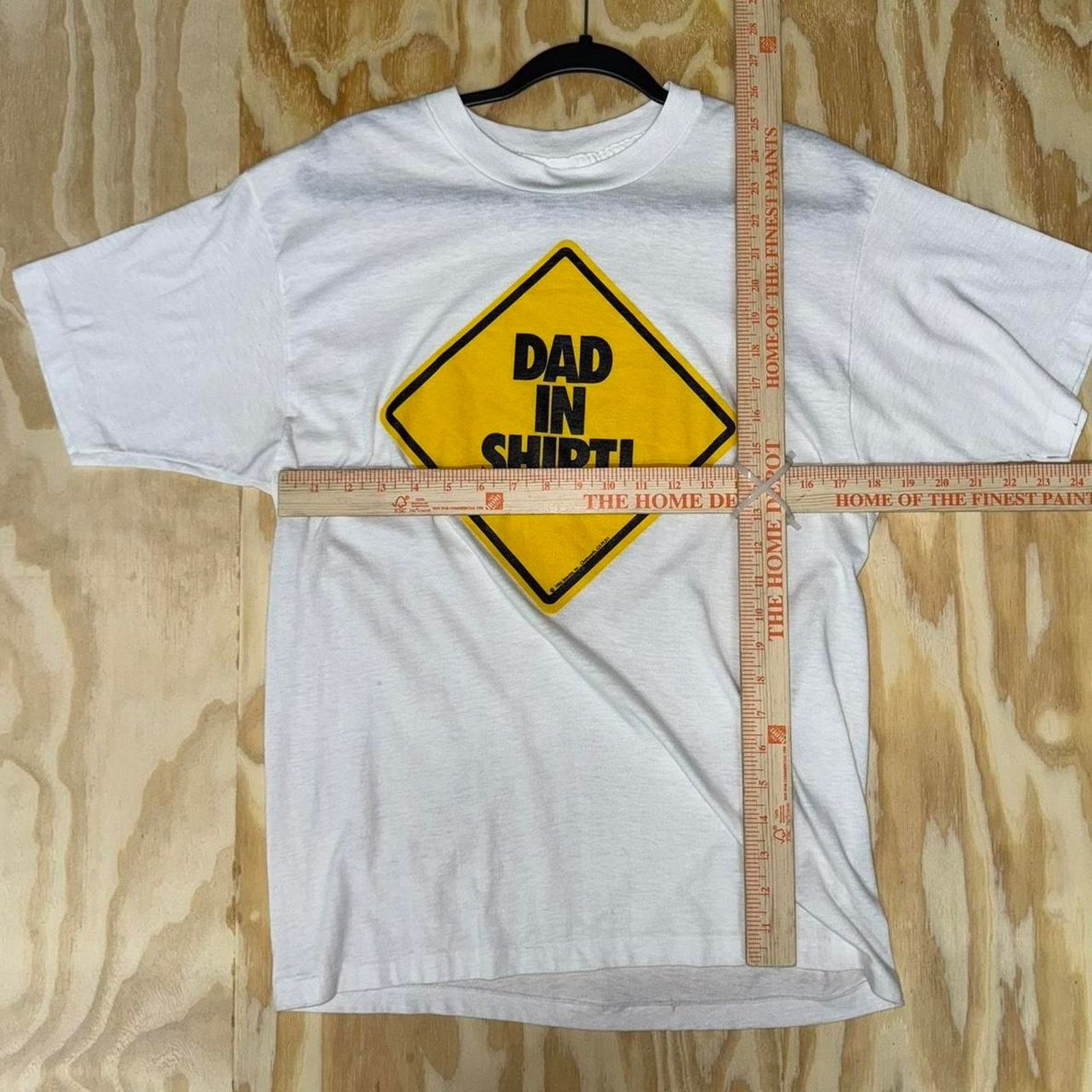 Vintage XL - Vintage y2k "dad in shirt" caution funny t-shirt Size US XL / EU 56 / 4 - 2 Thumbnail