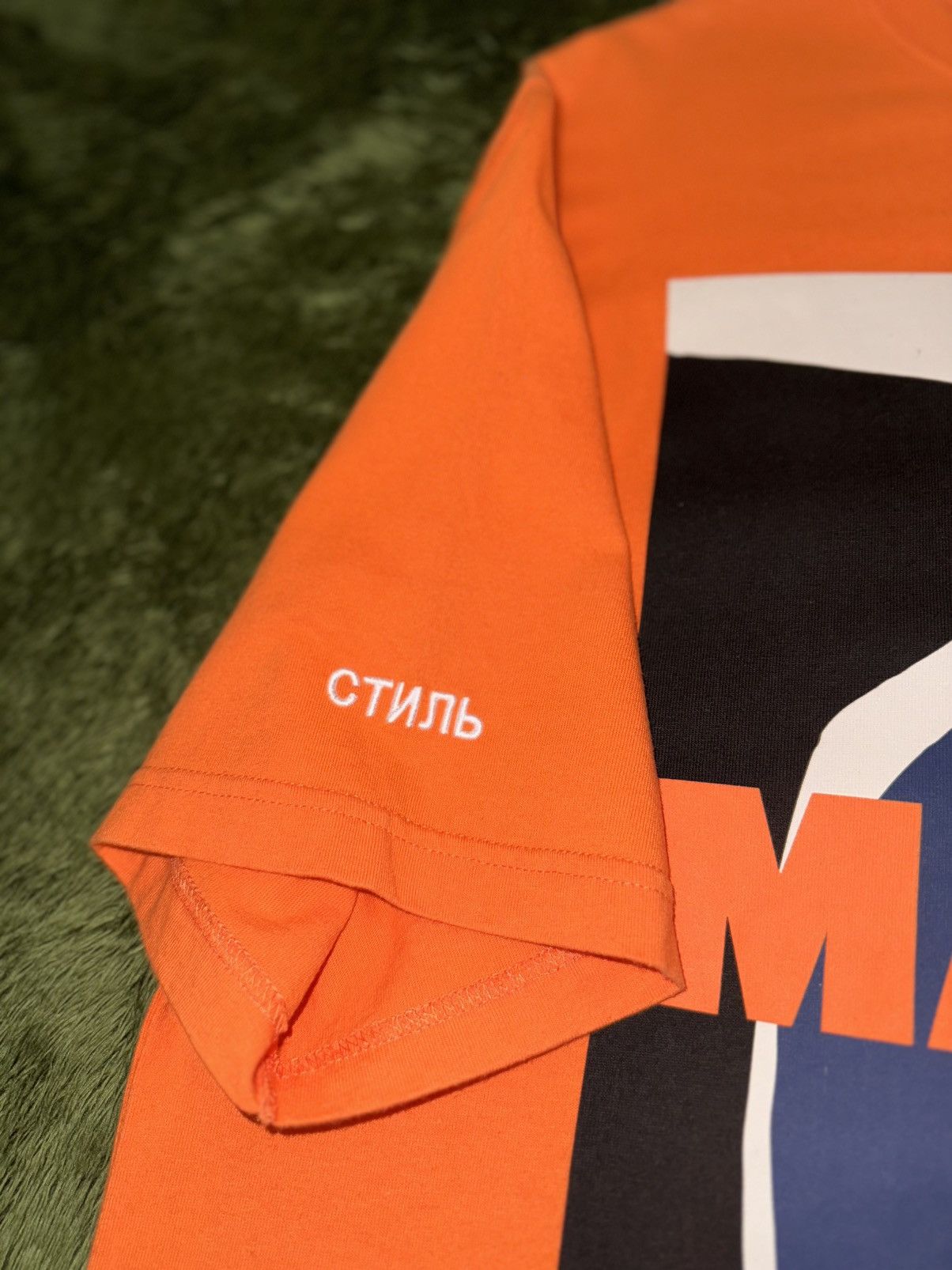 Heron Preston [M] Heron Preston “Martha” Graphic Loose Fit T-Shirt Orange Size US M / EU 48-50 / 2 - 4 Thumbnail