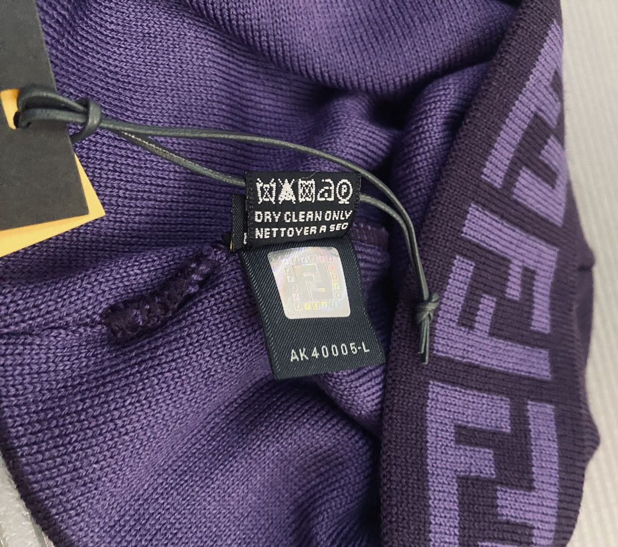 Fendi Fendi 🇮🇹 Mauve Purple Wool FF Beanie Skullcap unisex NEW Size ONE SIZE - 4 Thumbnail