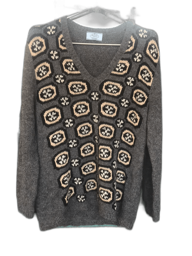 Prada Prada Wool Sweater with Unique Design -2505 Size US L / EU 52-54 / 3 - 1 Thumbnail