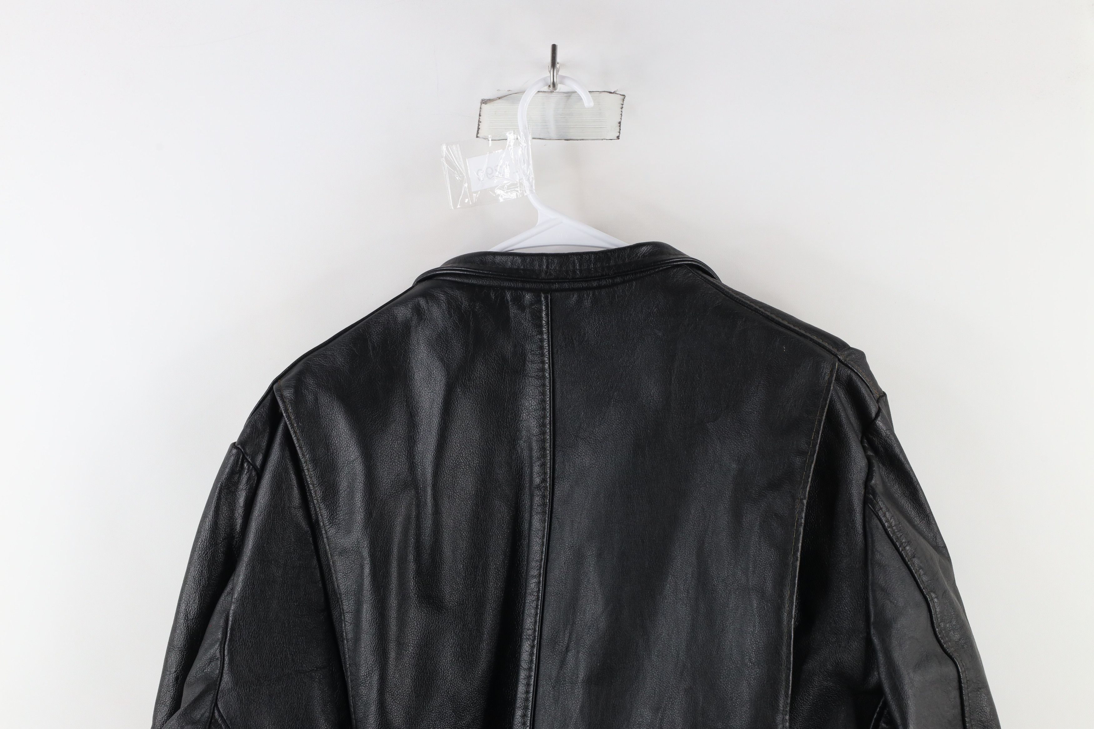 Vintage Vintage 70s Streetwear Leather Cafe Racer Bomber Jacket USA Size US L / EU 52-54 / 3 - 15 Thumbnail