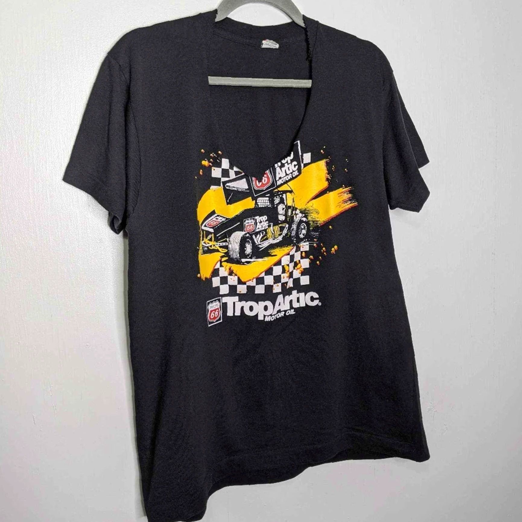 Route 66 VINTAGE Race Car Trop Artic Route 66 VTG Single Stitch Shirt Checkered XL Black Unisex Adults Mens Womens Size XL / US 12-14 / IT 48-50 - 6 Thumbnail