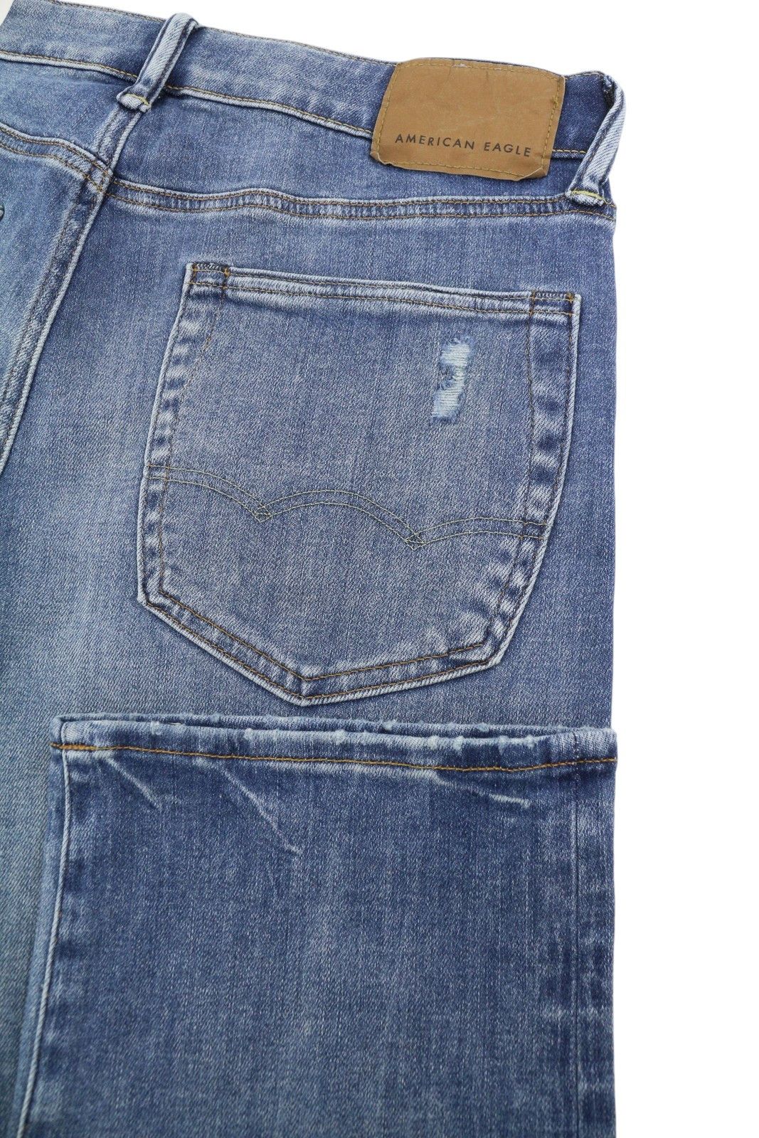 American Eagle Outfitters AIRFLEX+ W32/L34 Destroy Bootcut Jeans 88967 Size US 32 / EU 48 - 5 Thumbnail