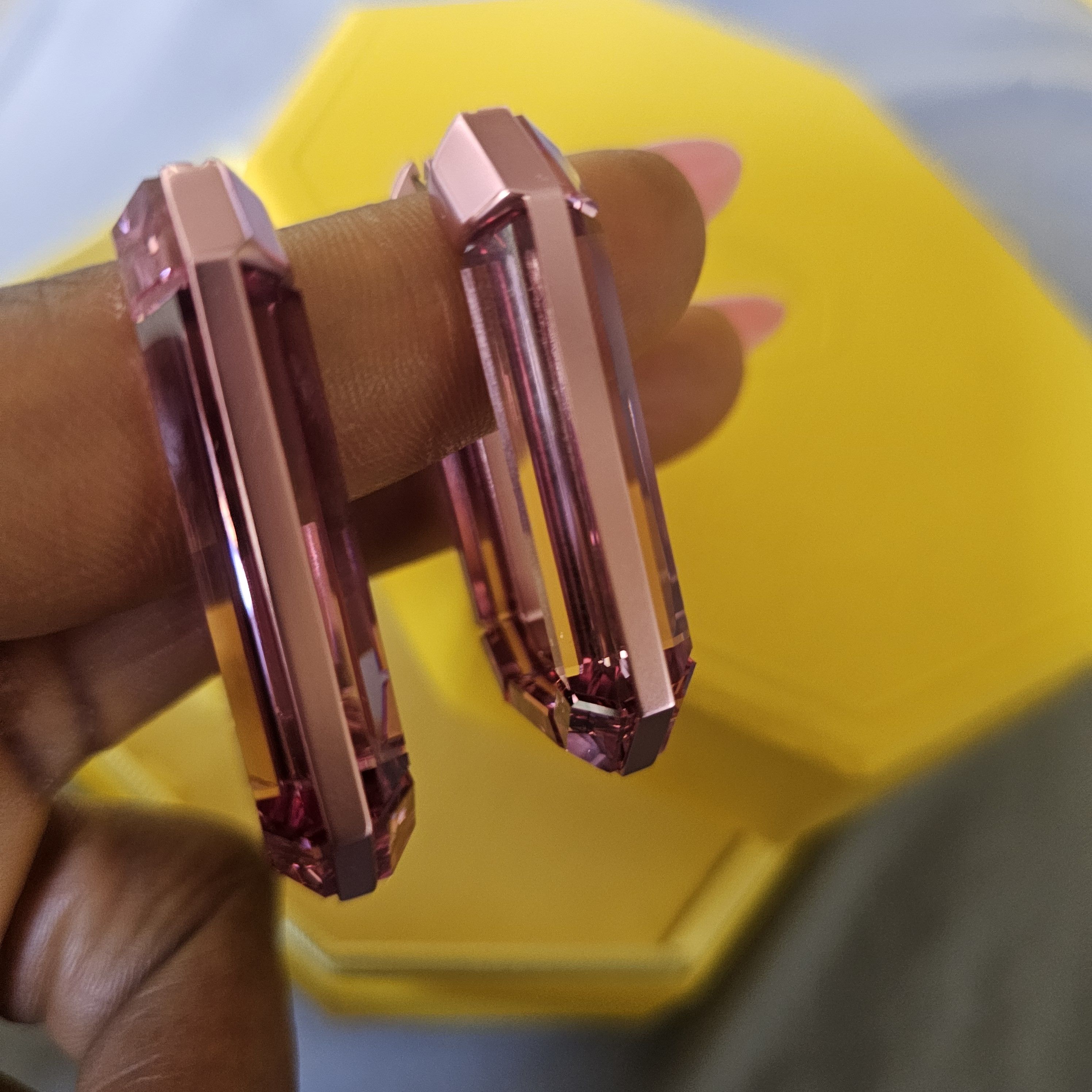 Swarovski Swarovski Pink Lucent Hoop Earrings In Box Size ONE SIZE - 6 Thumbnail