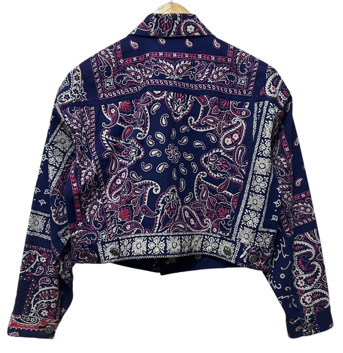 Issey Miyake × Japanese Brand RARE ‼️Vintage Issey Miyake Paisley Bandana Trucker Jacket Size US M / EU 48-50 / 2 - 3 Thumbnail