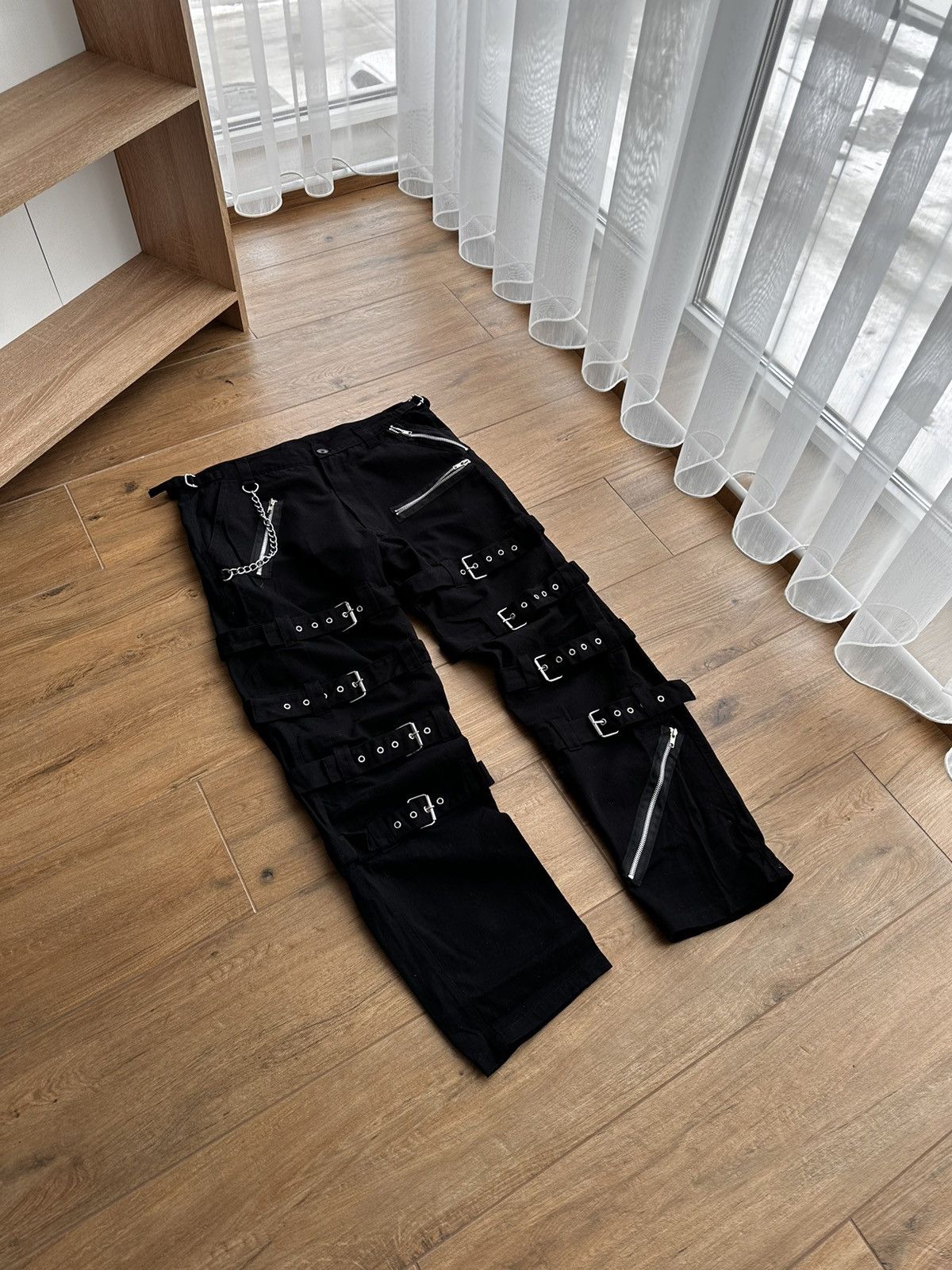 Junya Watanabe Spring 2003 black bondage parachute pants