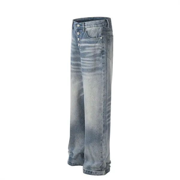 Japanese Brand Momoko x Risa Trendy washed straight button-down jeans Size US 32 / EU 48 - 2 Thumbnail
