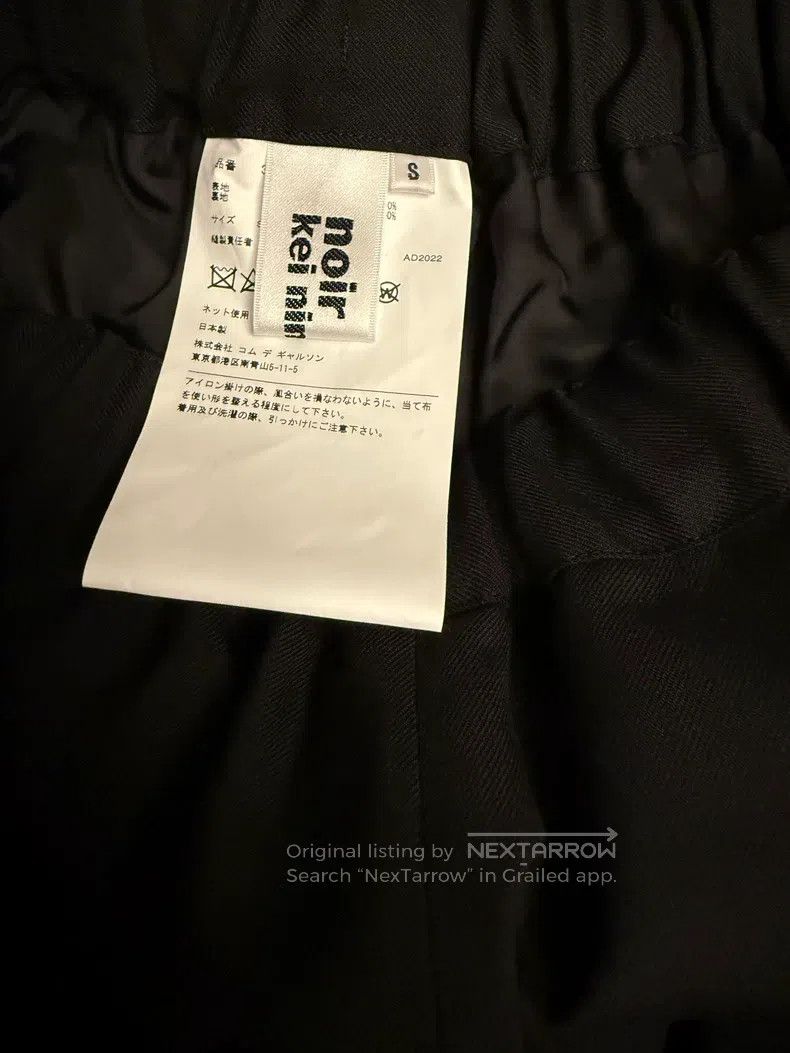 Comme des Garcons Comme Des Garcons size S Solid Pleated Casual Pants, Black Size 22" - 3 Thumbnail
