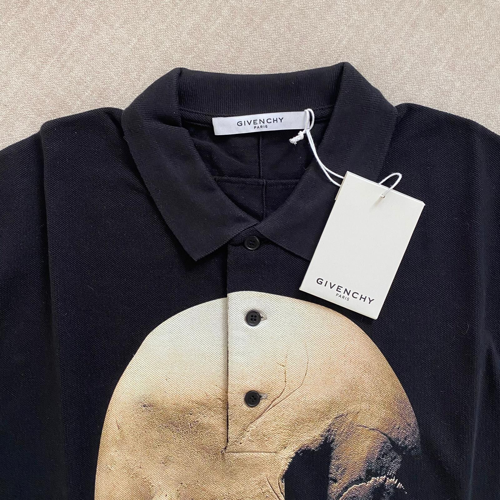 Givenchy Black Eyeless Skull Print Oversized Polo Size US M / EU 48-50 / 2 - 4 Thumbnail