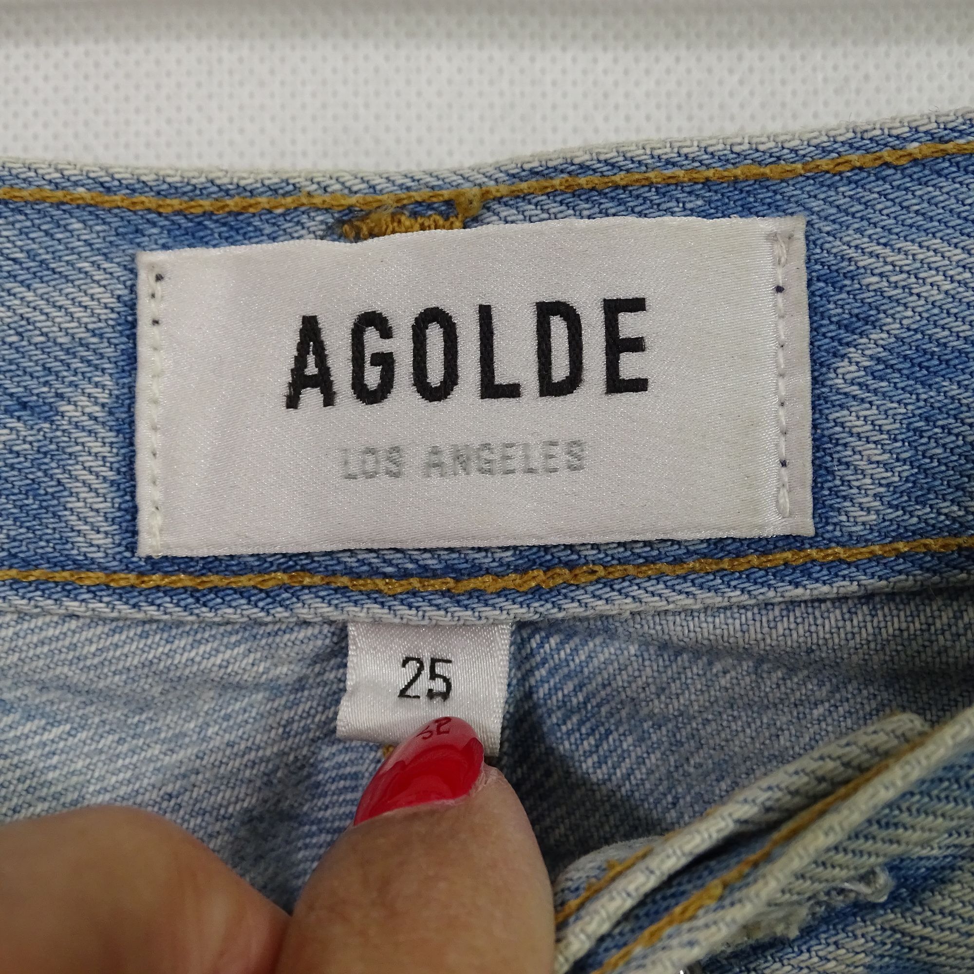 Agolde Agolde Riley High Rise Slim Straight Ripped Jeans Size 25 Li Size 25" / US 0 / IT 36 - 4 Thumbnail