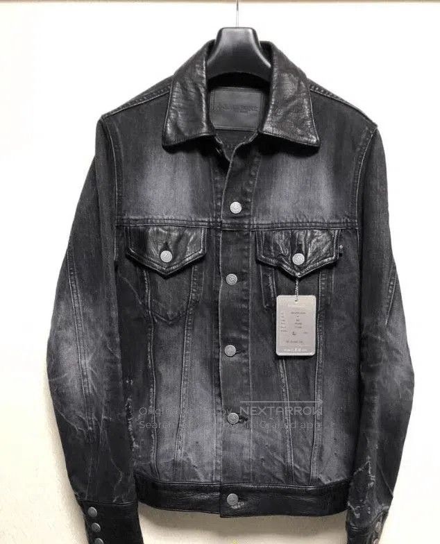 Backbone Black Denim Jacket with Button Front and Pockets. Size US M / EU 48-50 / 2 - 1 Thumbnail