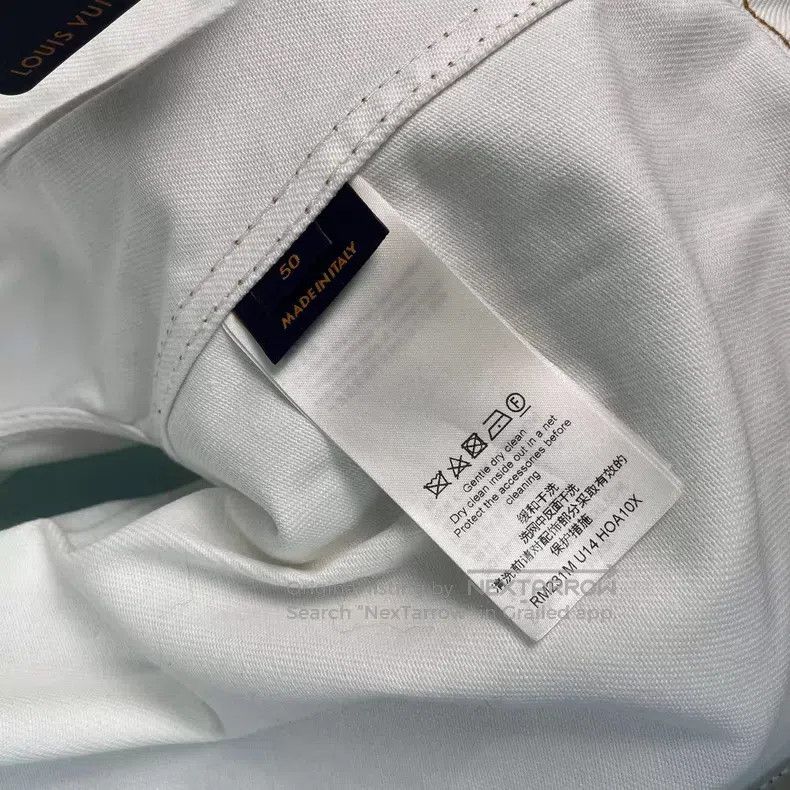 Louis Vuitton Louis Vuitton SS23 Broken Ice Blue Inkjet White Denim Jack Size US M / EU 48-50 / 2 - 5 Thumbnail