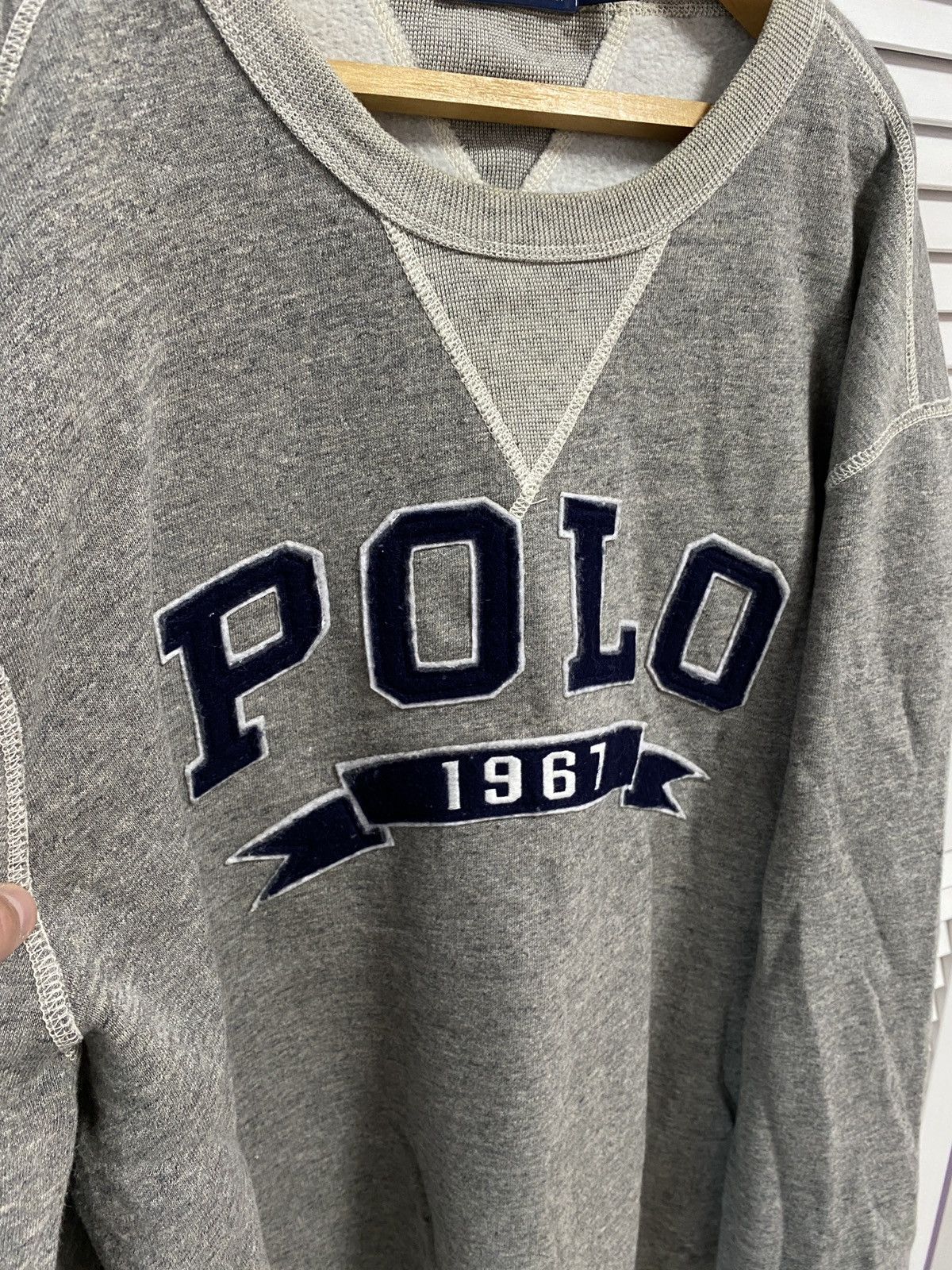 Polo Ralph Lauren × Ralph Lauren Vintage Sweater Polo Ralph Lauren Big Knit Logo Crewneck Size US XL / EU 56 / 4 - 4 Thumbnail