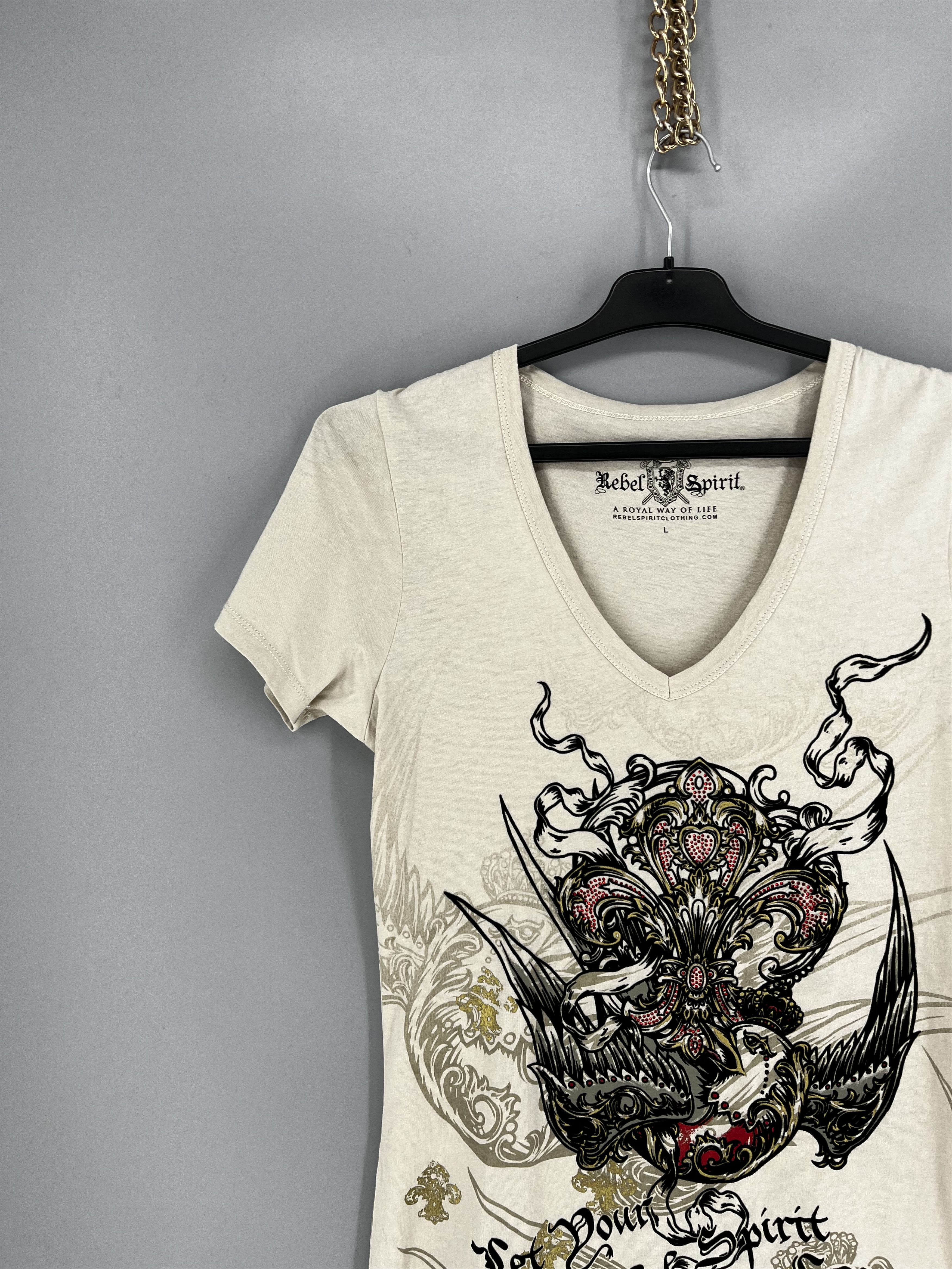 Affliction Vintage Y2K Rebel Spirit AllOver Eagles Wings Ed Hardy Style Size L / US 10 / IT 46 - 4 Thumbnail