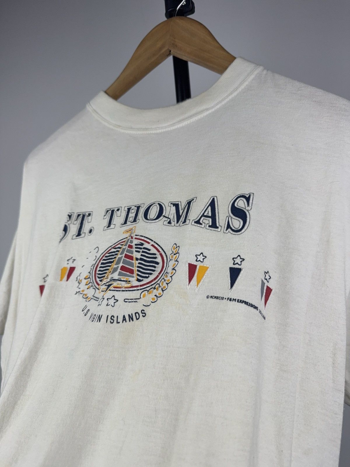 Vintage Vintage Retro 1999 St. Thomas Virgin Islands Sailing Tee Size US L / EU 52-54 / 3 - 3 Thumbnail
