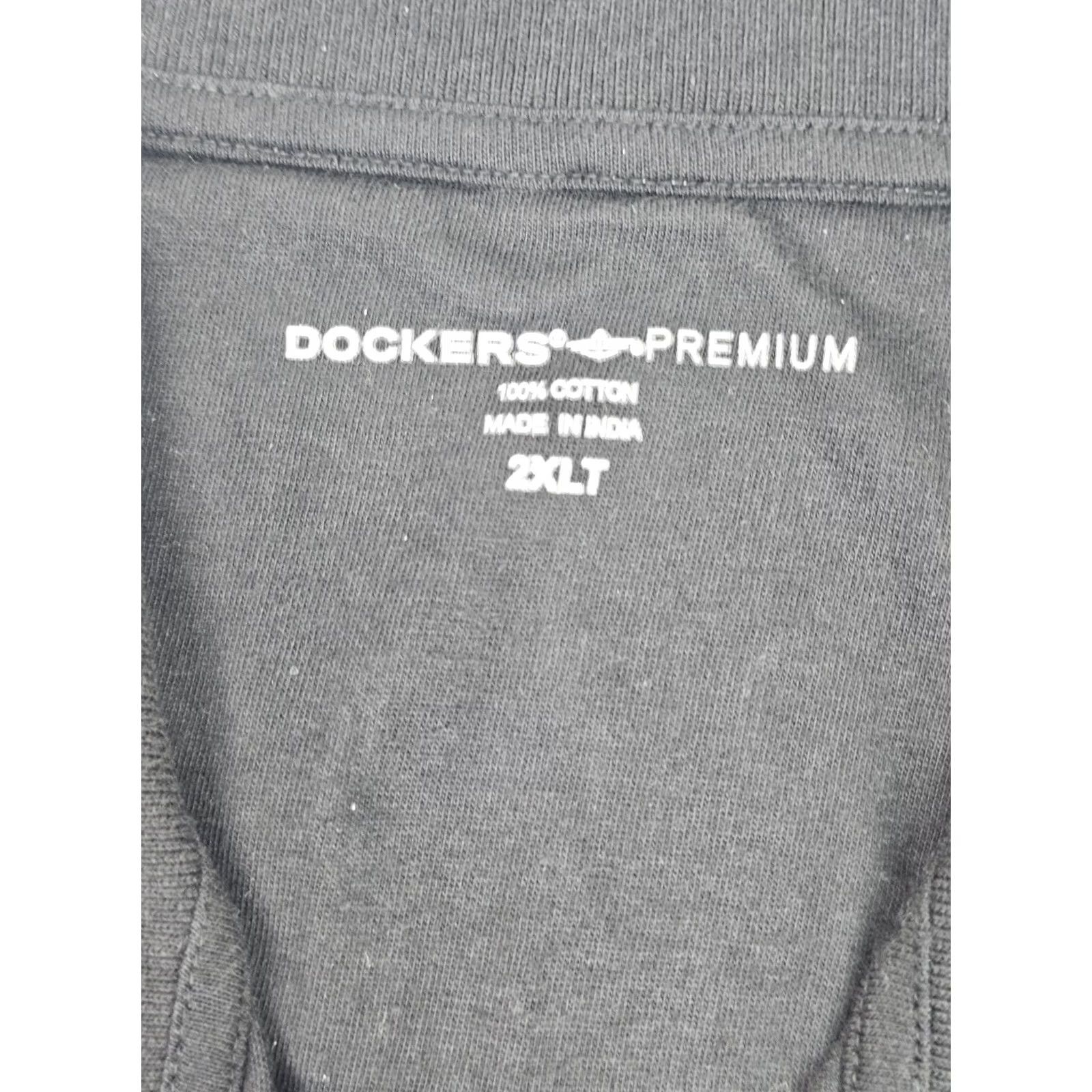 Dockers VINTAGE Dockers Polo Shirt Men XL Gray Striped Ribbed Cotton Collared 2 Tone Black Collar Shirts Polo Size US XL / EU 56 / 4 - 3 Thumbnail