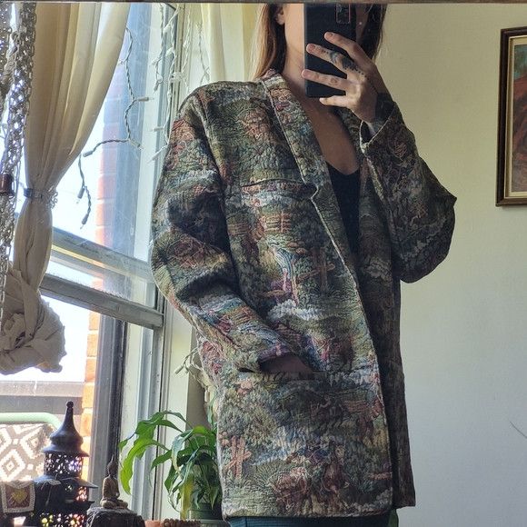 Vintage Vintage Cowboy woven pattern tapestry jacket size xl Size XL / US 12-14 / IT 48-50 - 6 Thumbnail