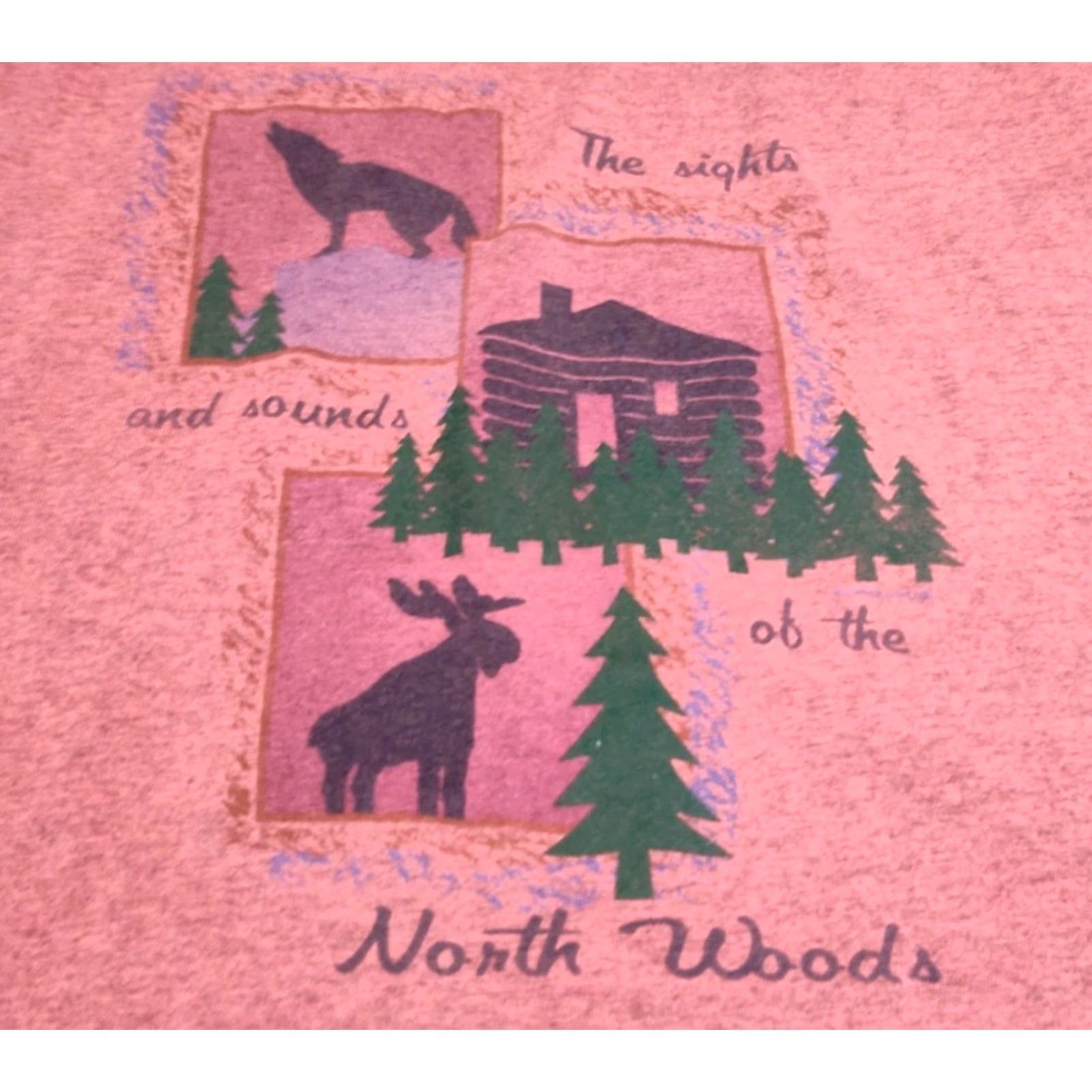 Vintage Vintage Winona Tee Shirt North Woods Moose Cabin USA Made Thick Size XL Size US XL / EU 56 / 4 - 2 Thumbnail