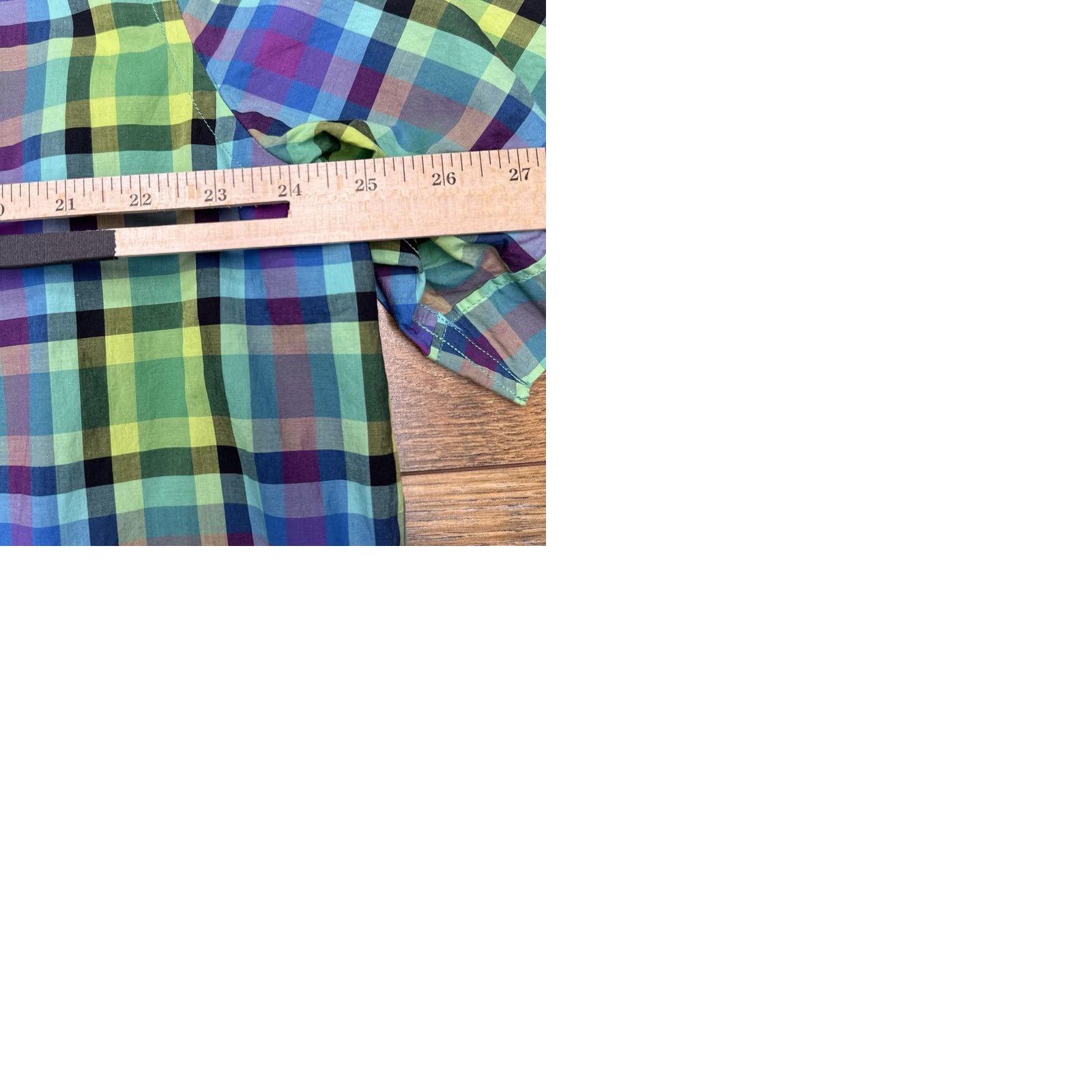 Joe Browns Browns Shirt Button-Up Check Green Green/Blue 2XL Short Sleeve Casual Mens Vintage? Size US XXL / EU 58 / 5 - 9 Thumbnail