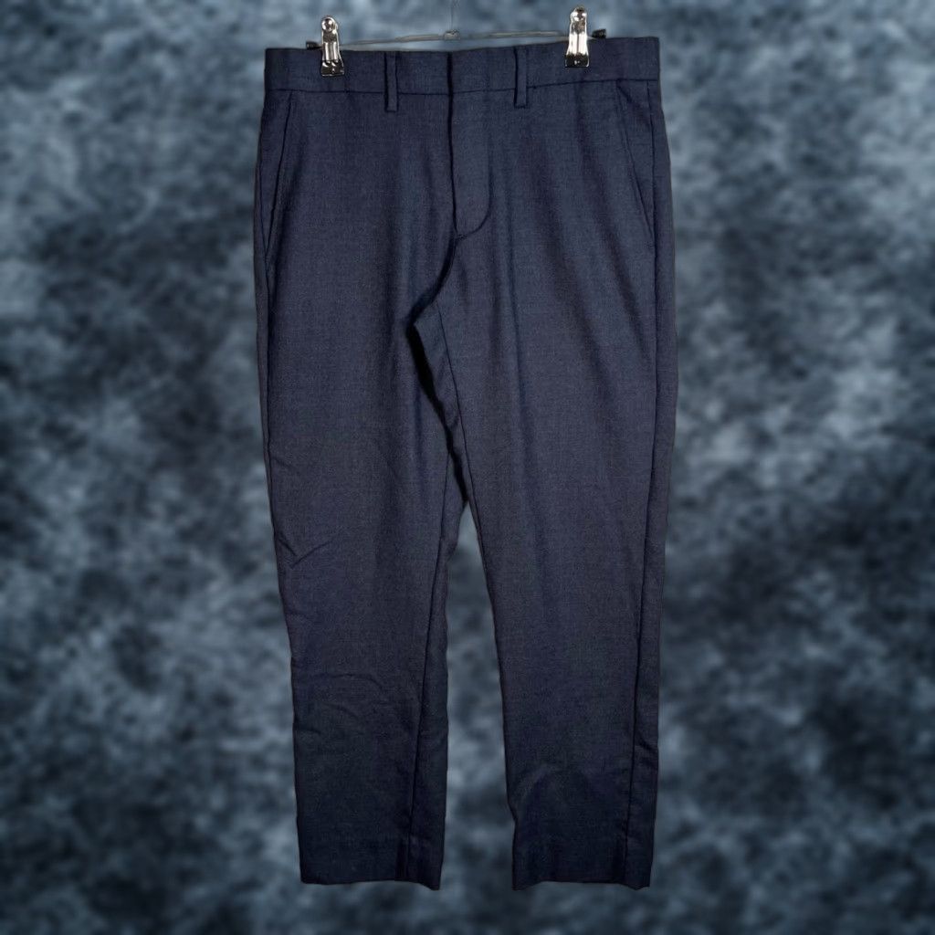 J.Crew J. Crew Pants Bowery Slim Fit Wool Dress Navy Blue 29 x 32 Mens Size US 29 - 1 Thumbnail