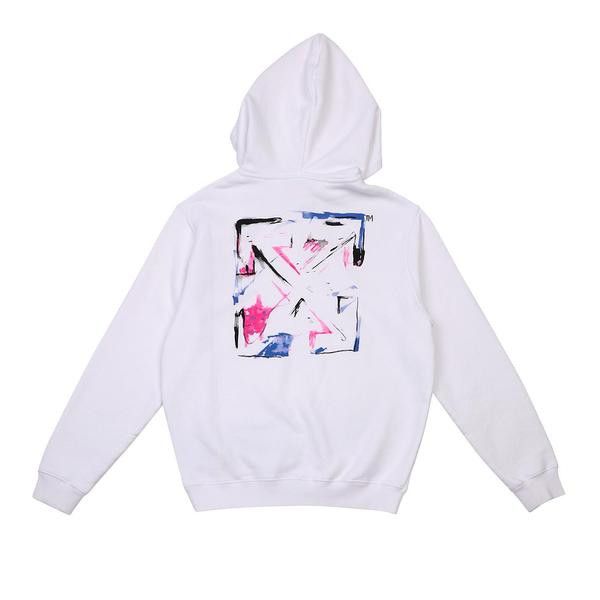 Off-White o1gr1nt0125 Hotchpotch Arrow Reg Hoodie in White Size XXS / US 00 / IT 34 - 2 Thumbnail