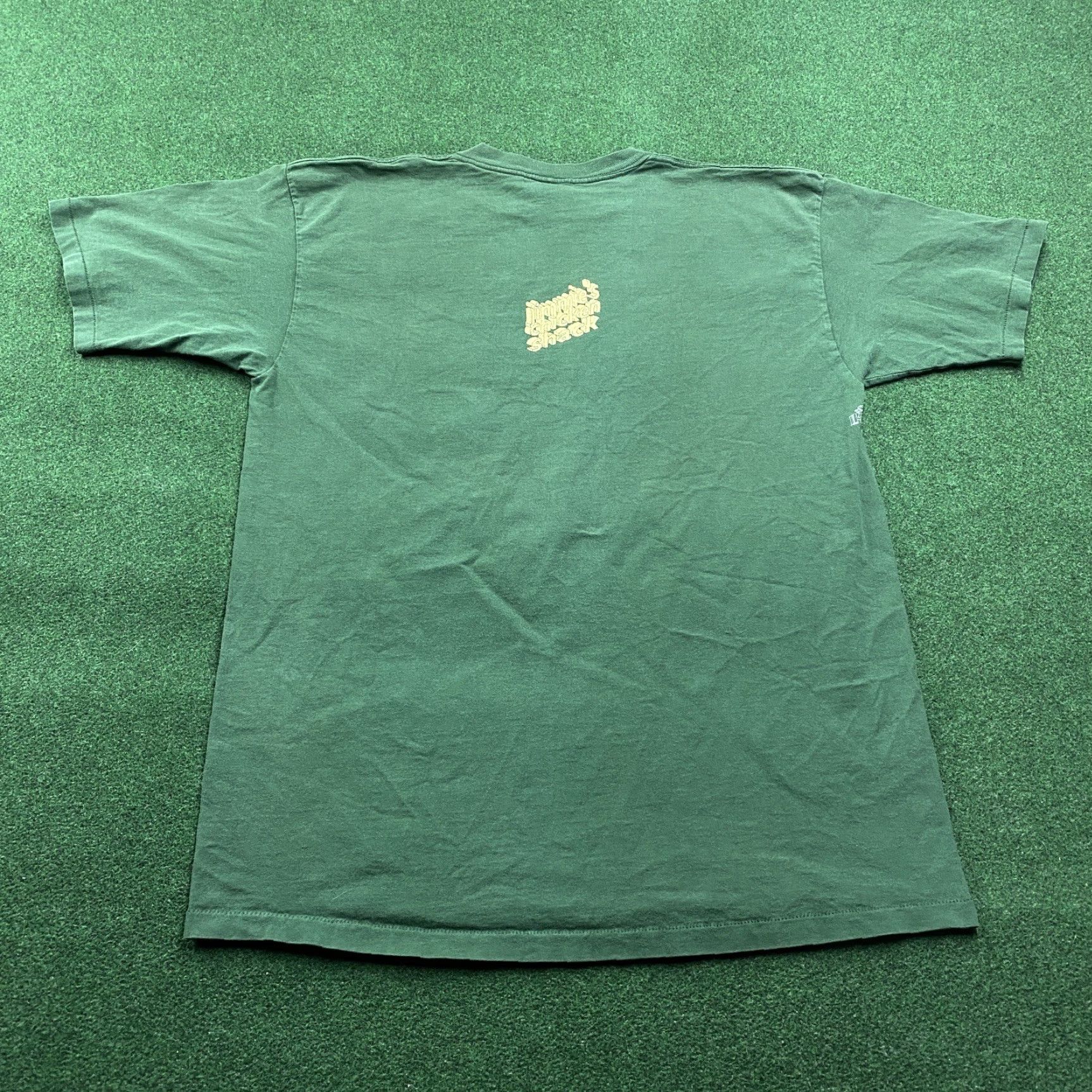 Vintage VINTAGE Jimmies Chicken Shack Shirt Mens XL Green 90S GET BAKED Punk Band Tee Size US XL / EU 56 / 4 - 4 Thumbnail