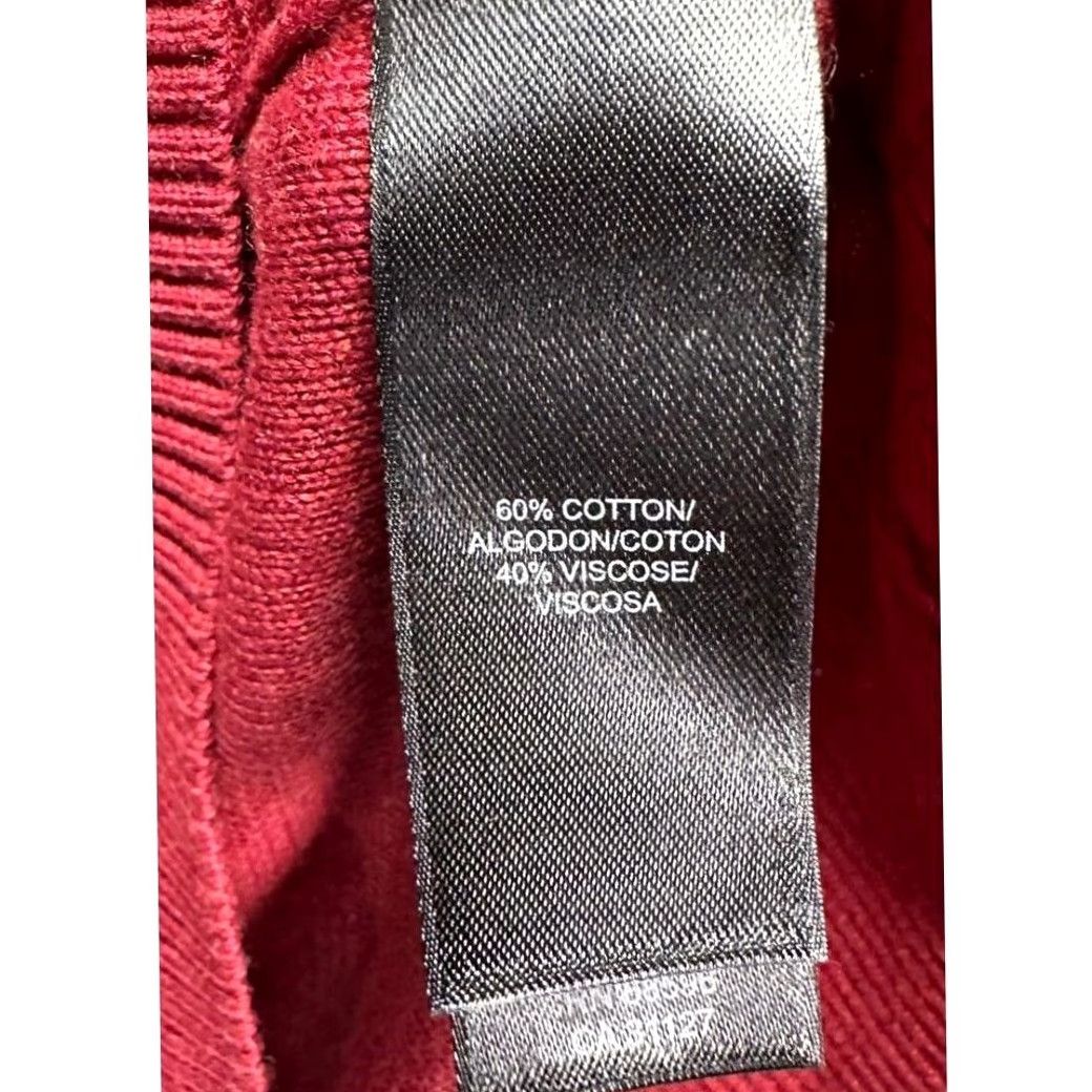 DKNY DKNY Womens Red Sweater 2XL V-Neck Pullover Long Sleeve Casual Knit Knit Pullover Shirt Girls Mens Size XXL / US 16-18 / IT 52-54 - 6 Thumbnail