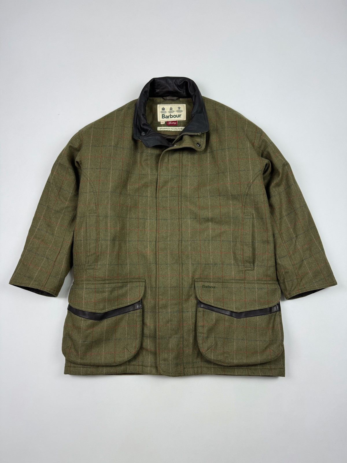 Barbour Streetwear Barbour Sporting Moorhen Tweed Wool and Leather Coat Jacket Grailed